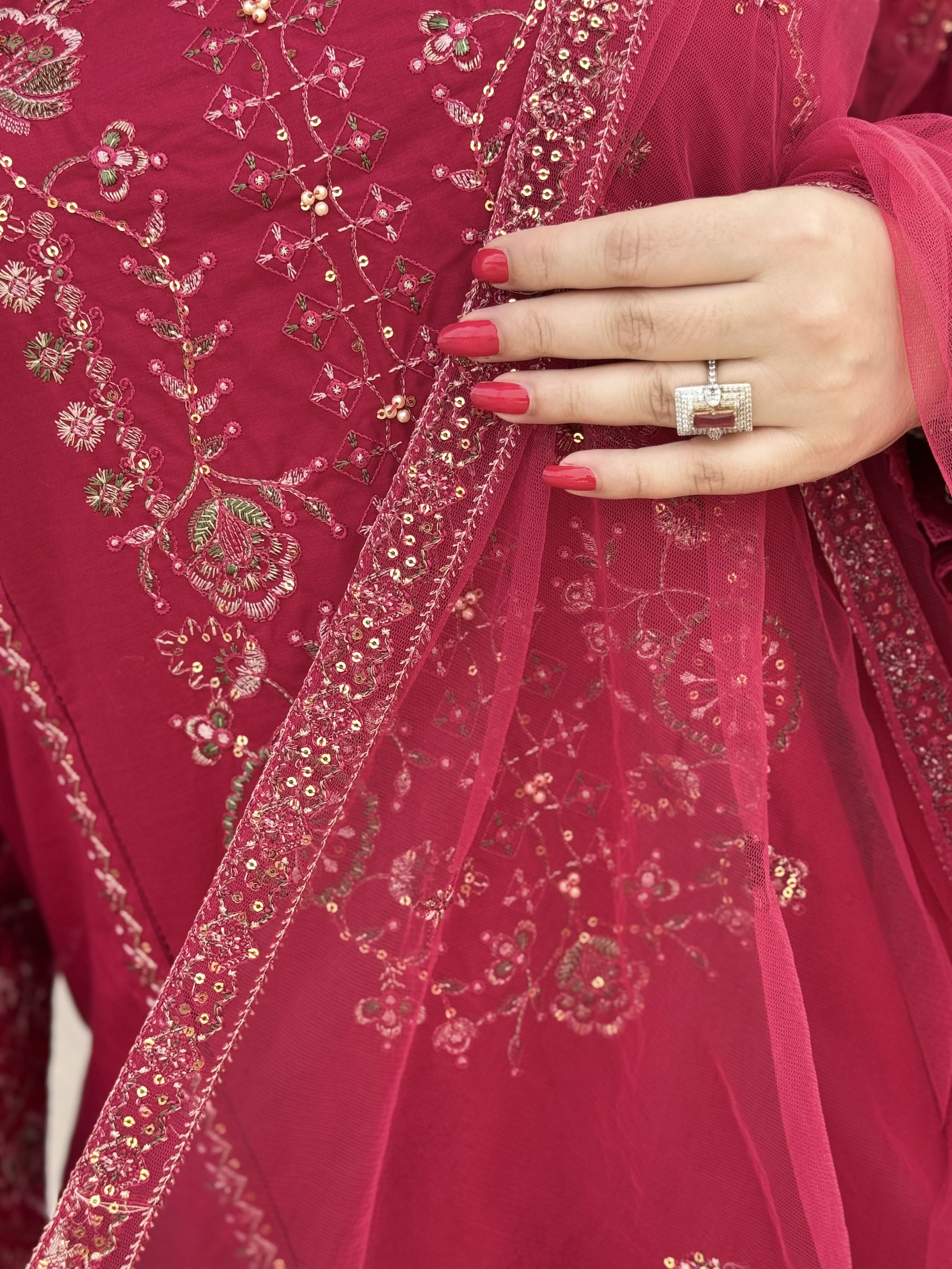 3 PC Embroidery Lawn Fabric