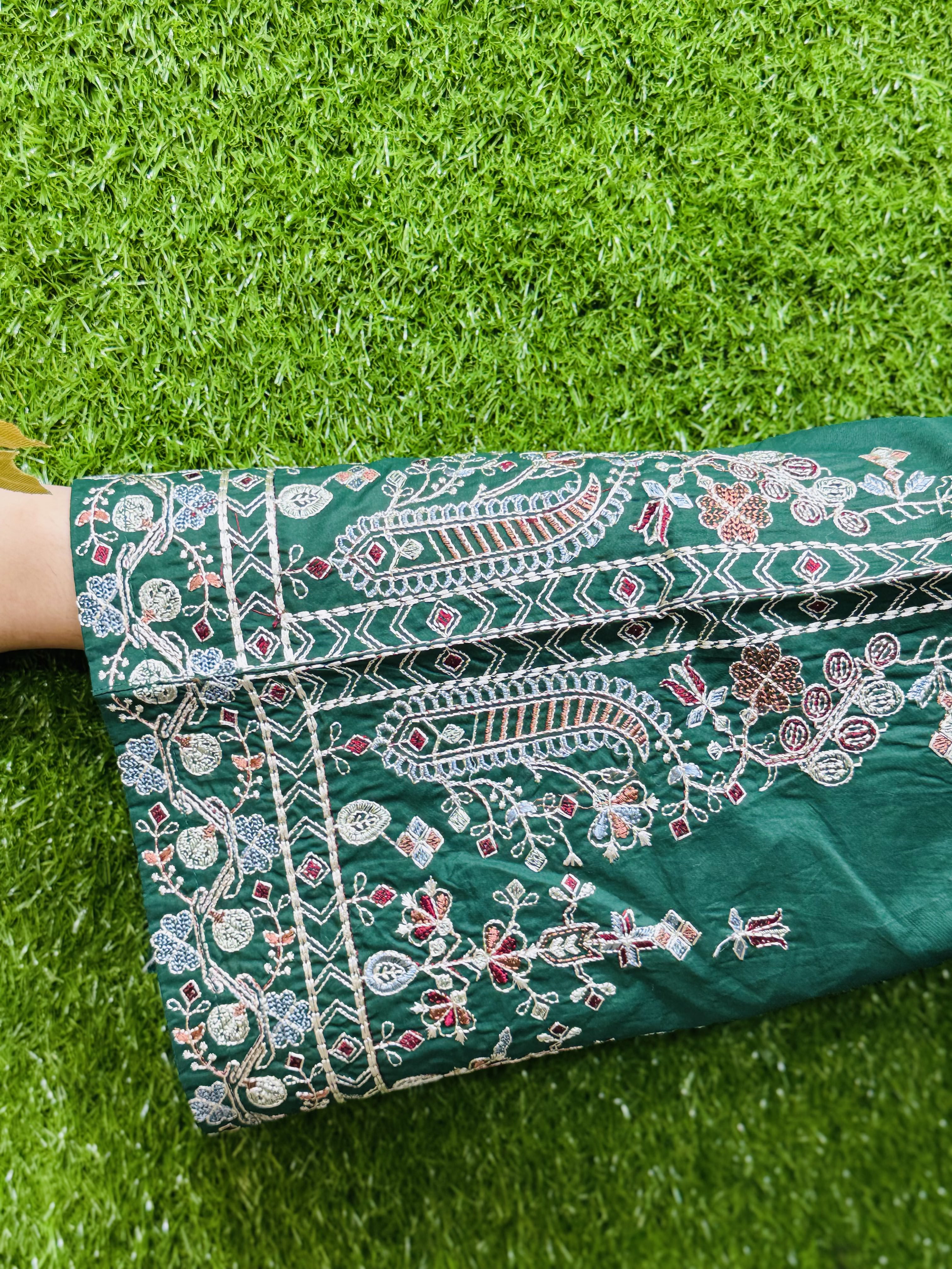 3 PC Embroidery Lawn Fabric 3
