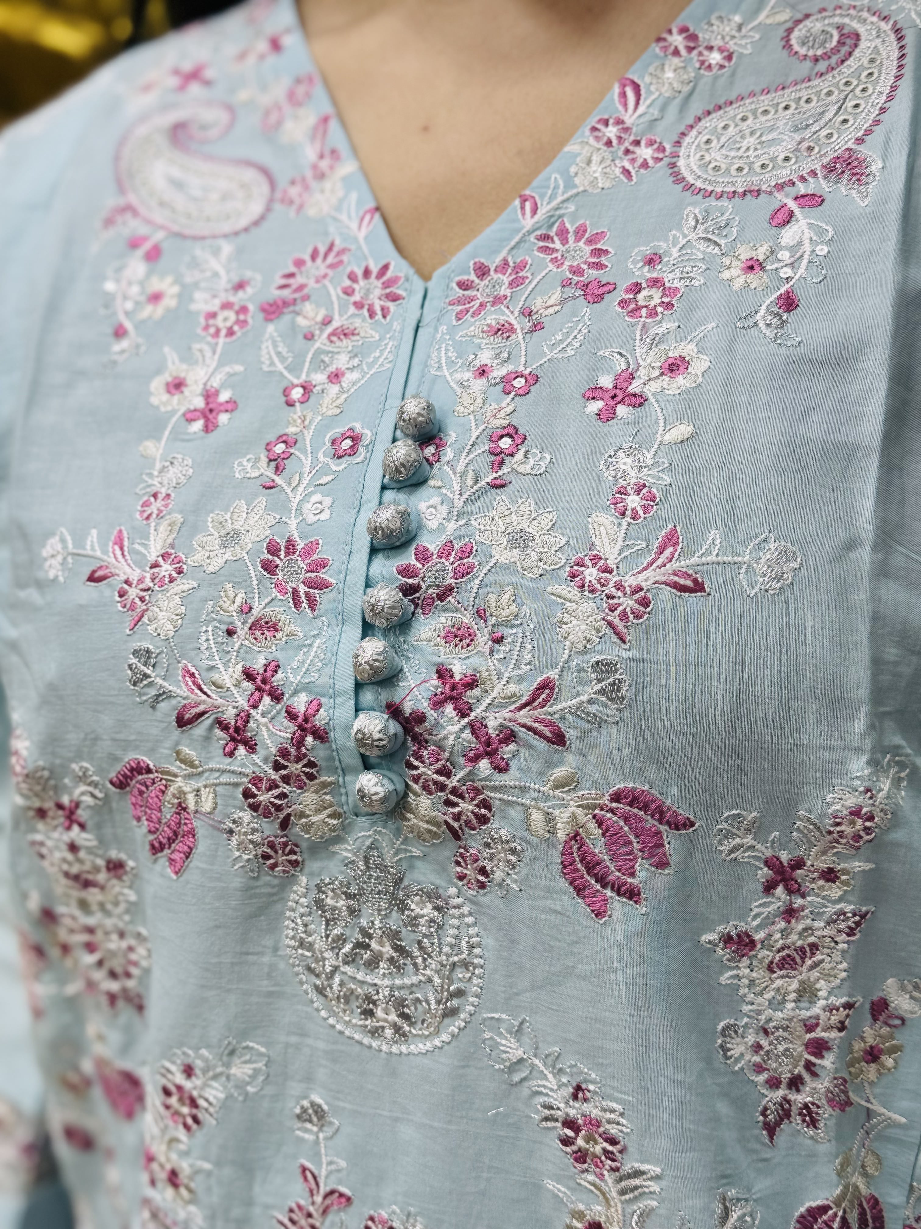 3 PC Embroidery Lawn Fabric