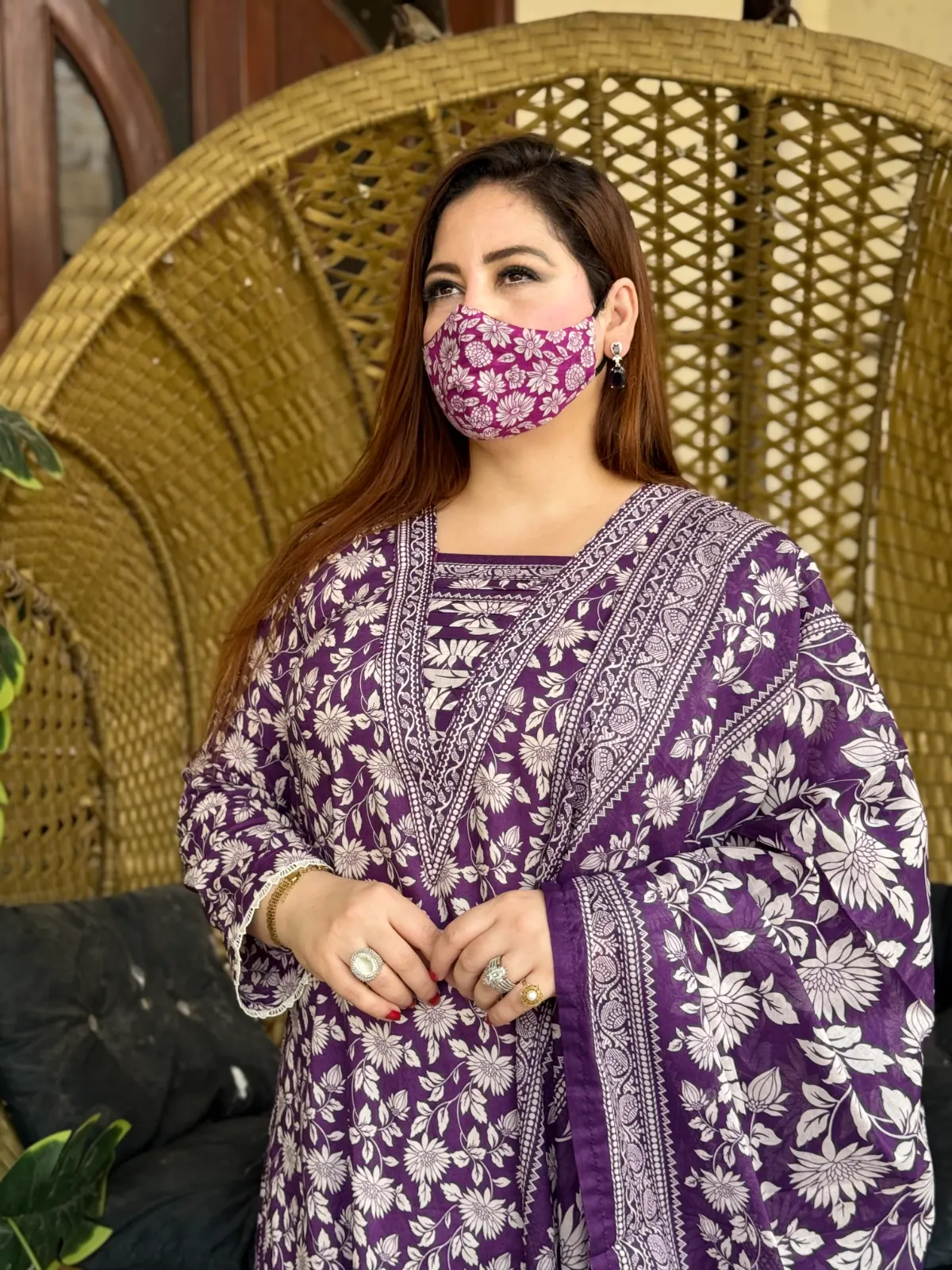 3 PC Printed Lawn Fabric 2