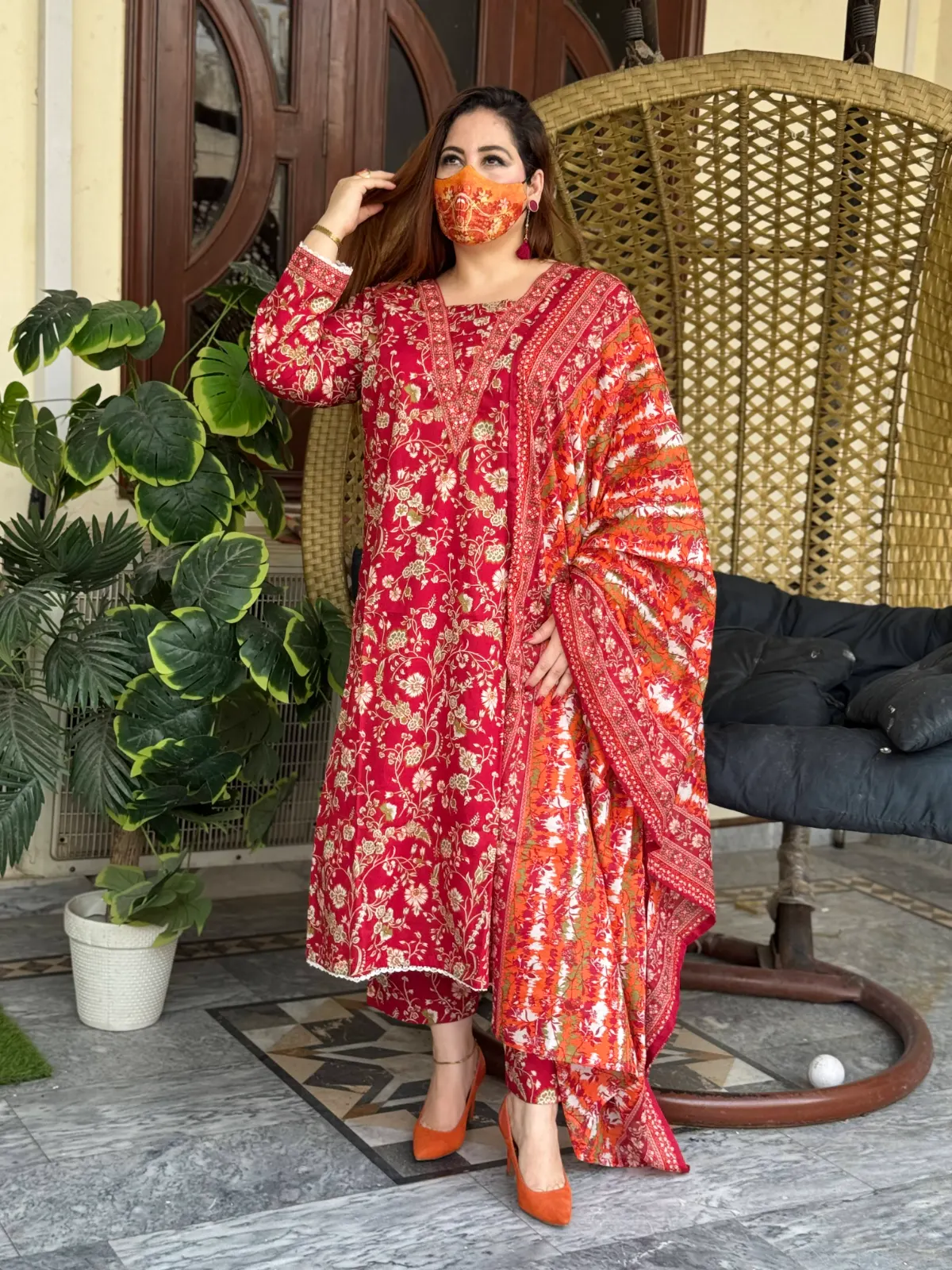 3 PC Printed Lawn Fabric