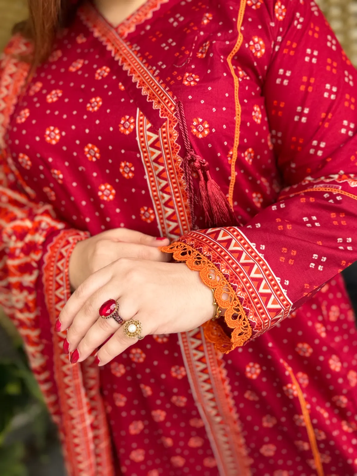 3 PC Printed Lawn Fabric 4