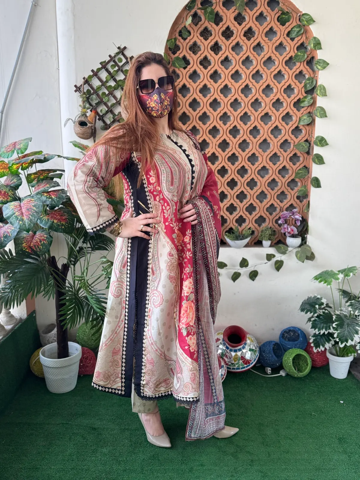 3 PC Embroidery Lawn Fabric