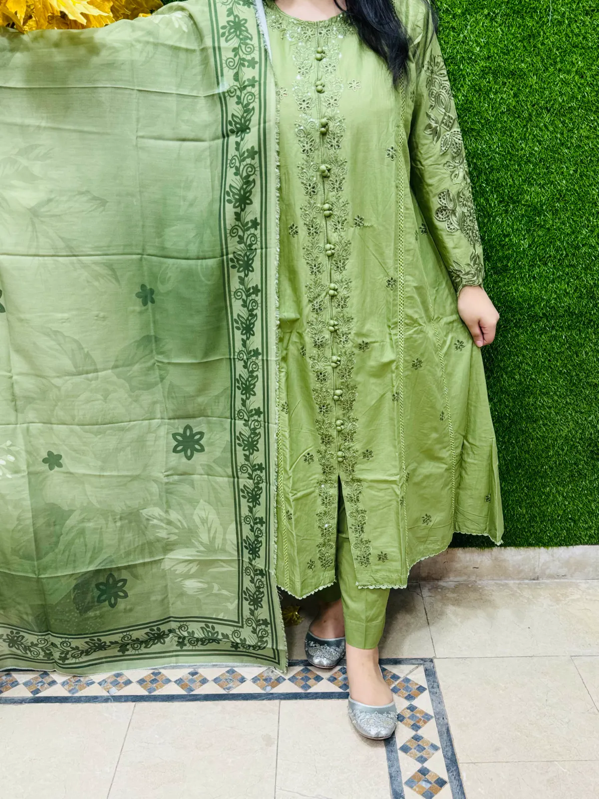 3 PC Embroidery Lawn Fabric