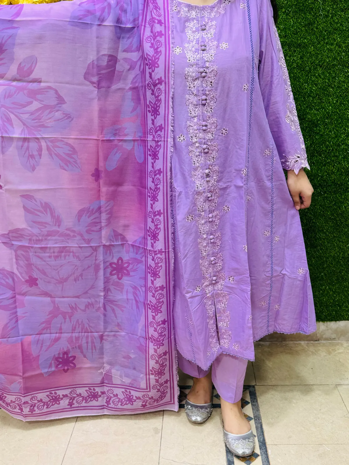 3 PC Embroidery Lawn Fabric