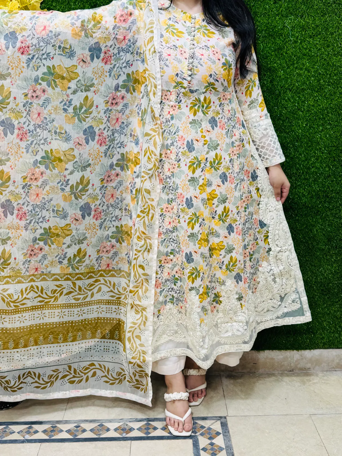 3 PC Embroidery Lawn Fabric