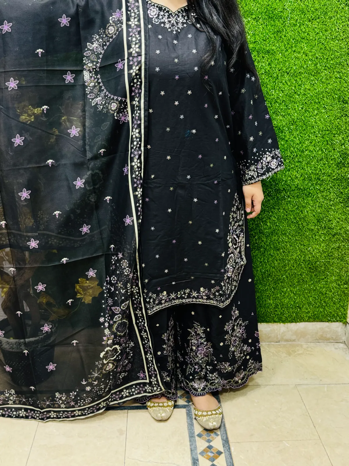 3 PC Embroidery Lawn Fabric