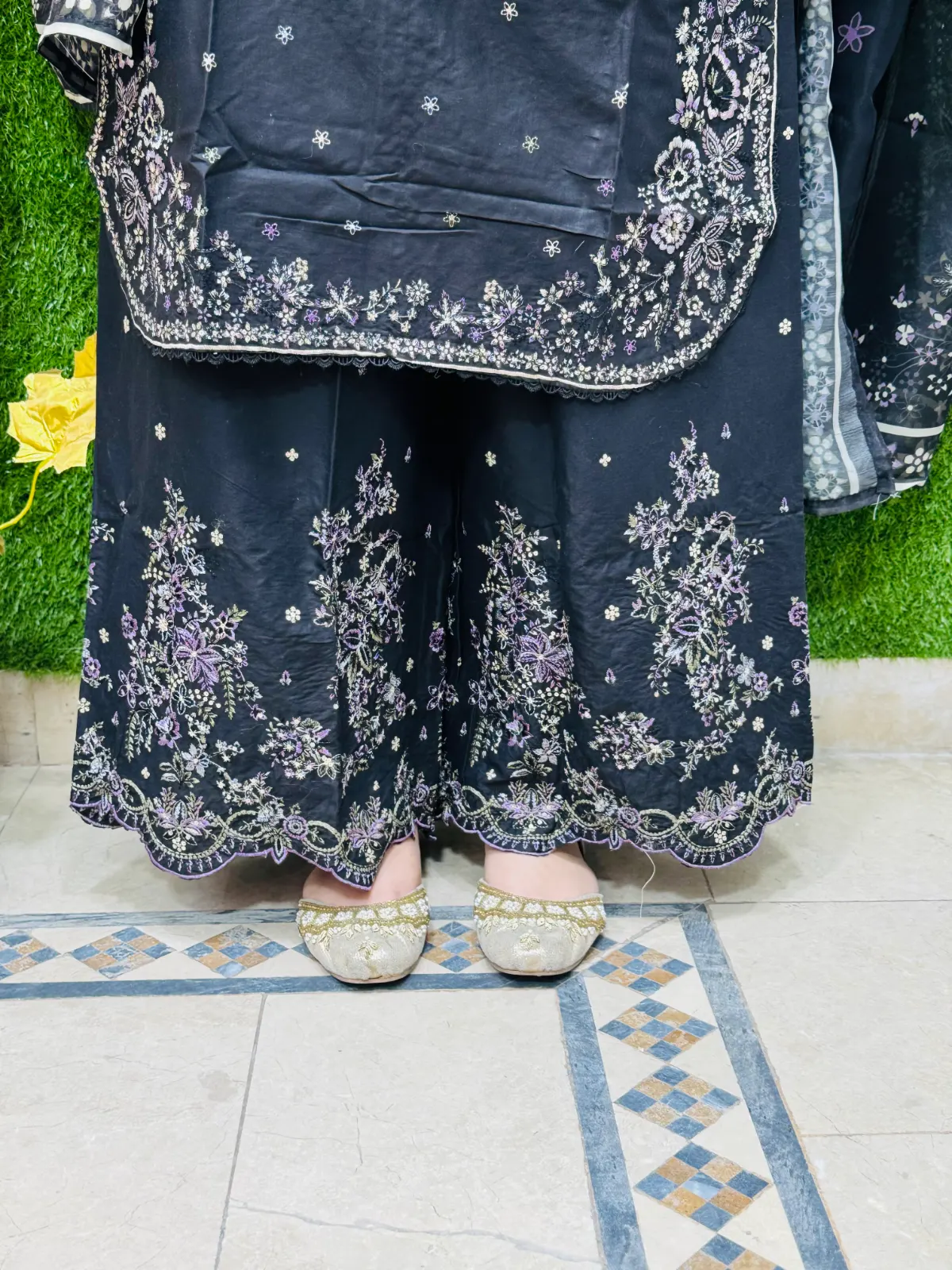 3 PC Embroidery Lawn Fabric 2