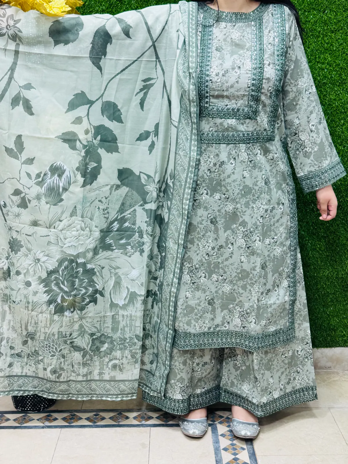 3 PC Embroidery Lawn Fabric