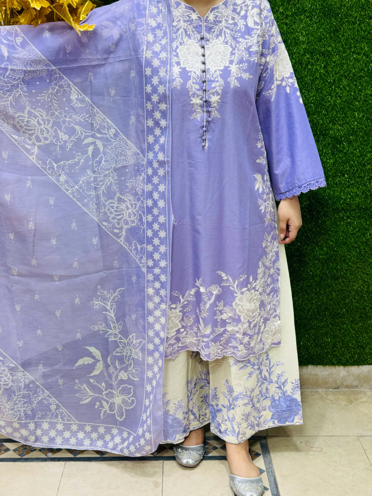 3 PC Embroidery Lawn Fabric