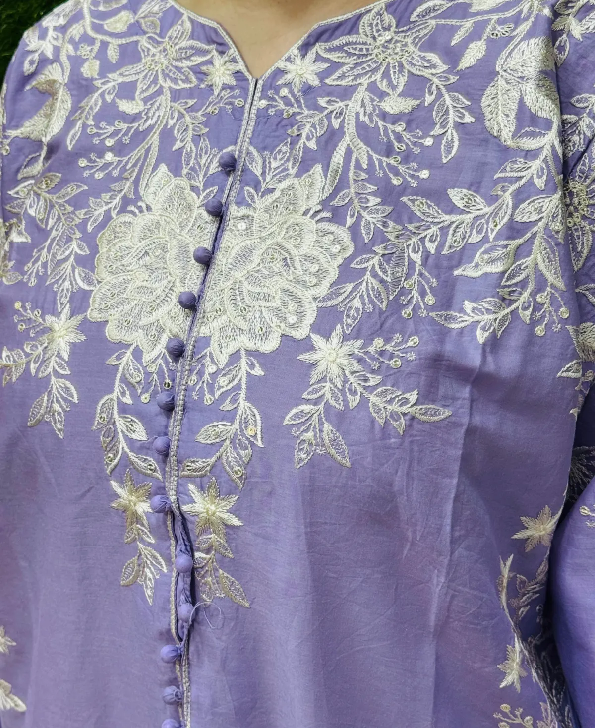 3 PC Embroidery Lawn Fabric 3