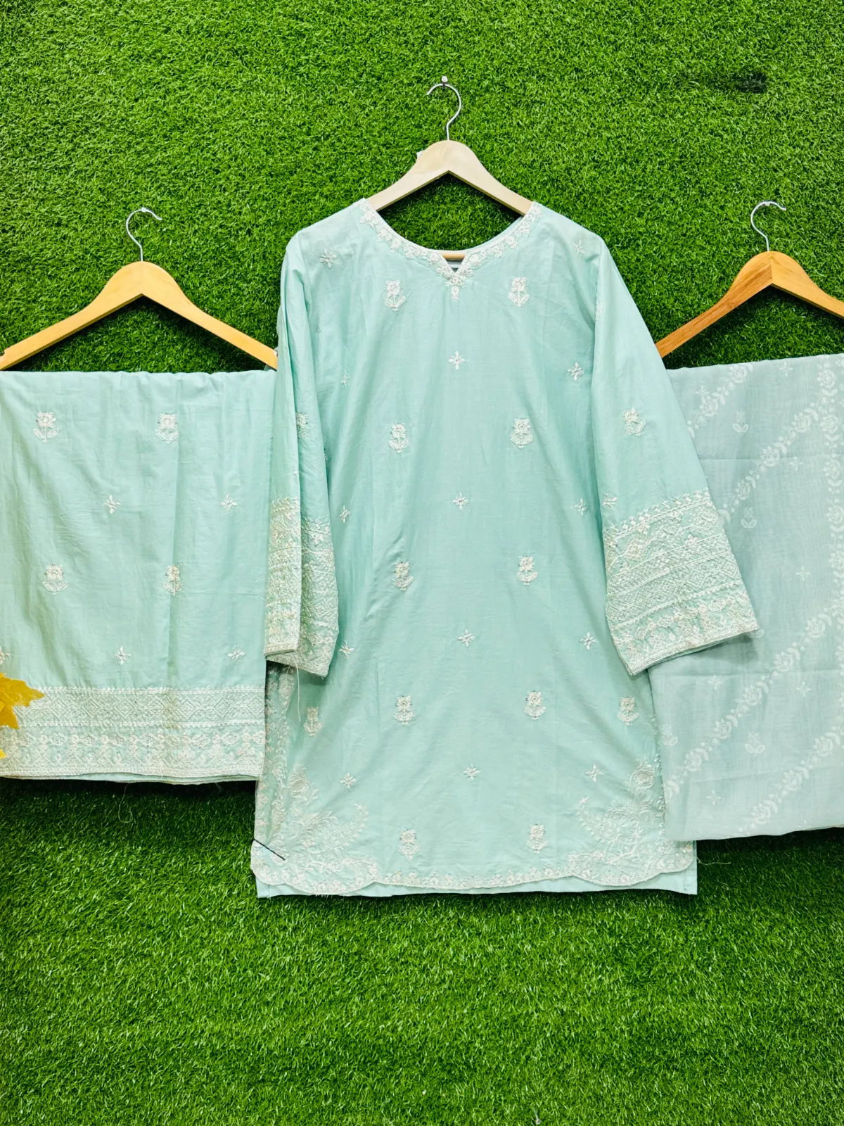 3 PC Embroidered Lawn Fabric