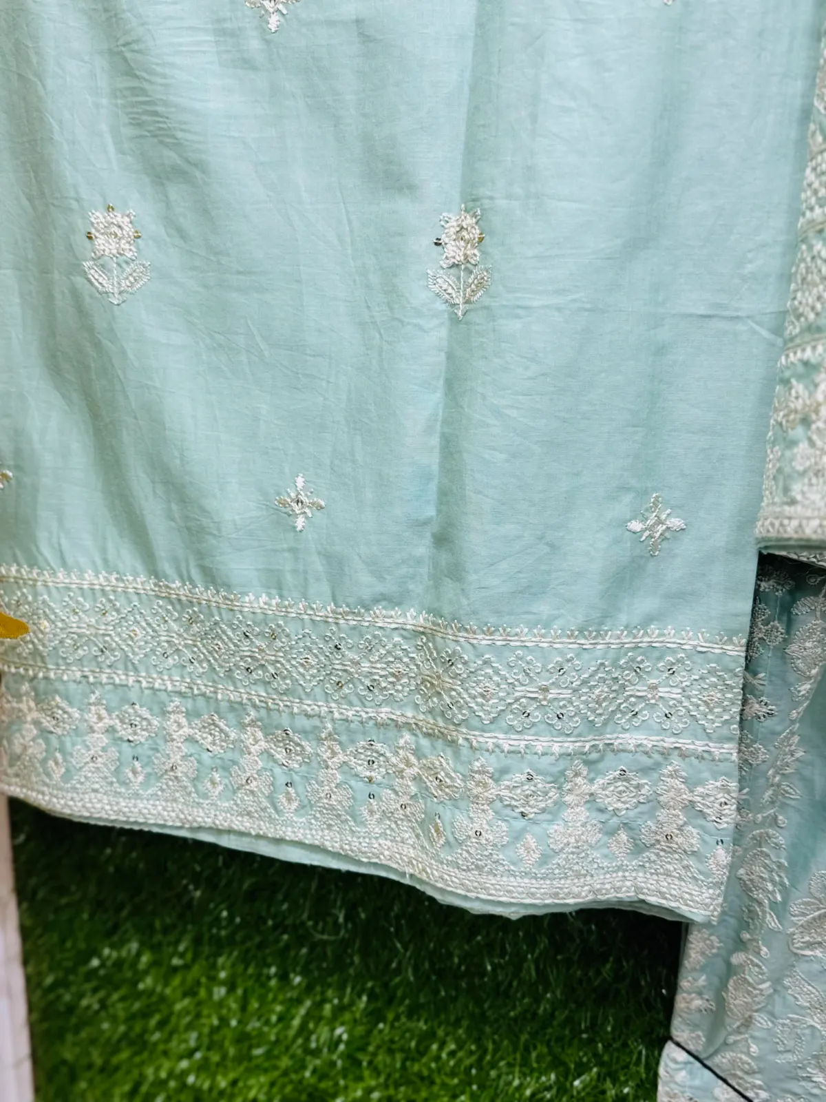 3 PC Embroidered Lawn Fabric 3