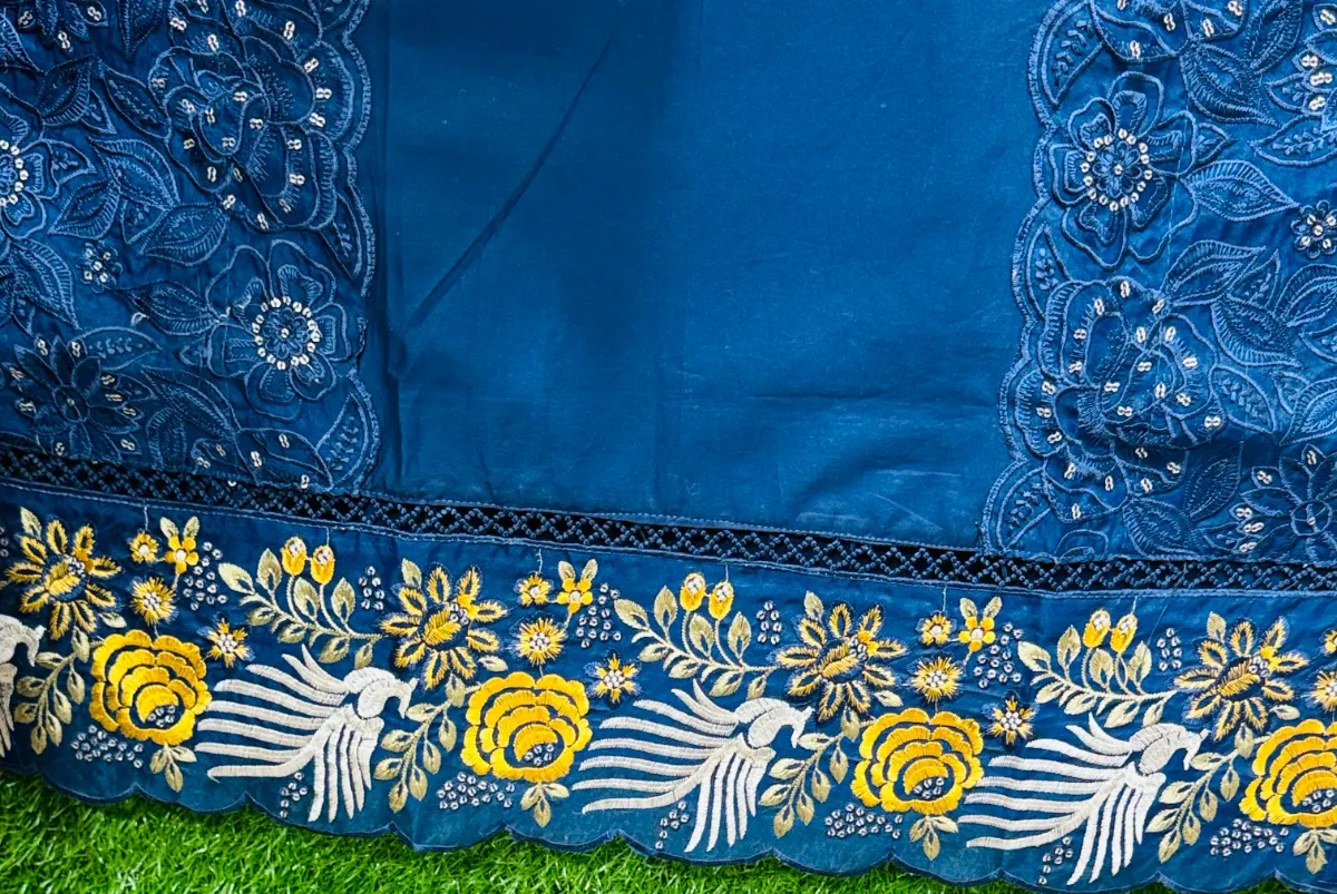 3 PC Embroidered Lawn Fabric 4