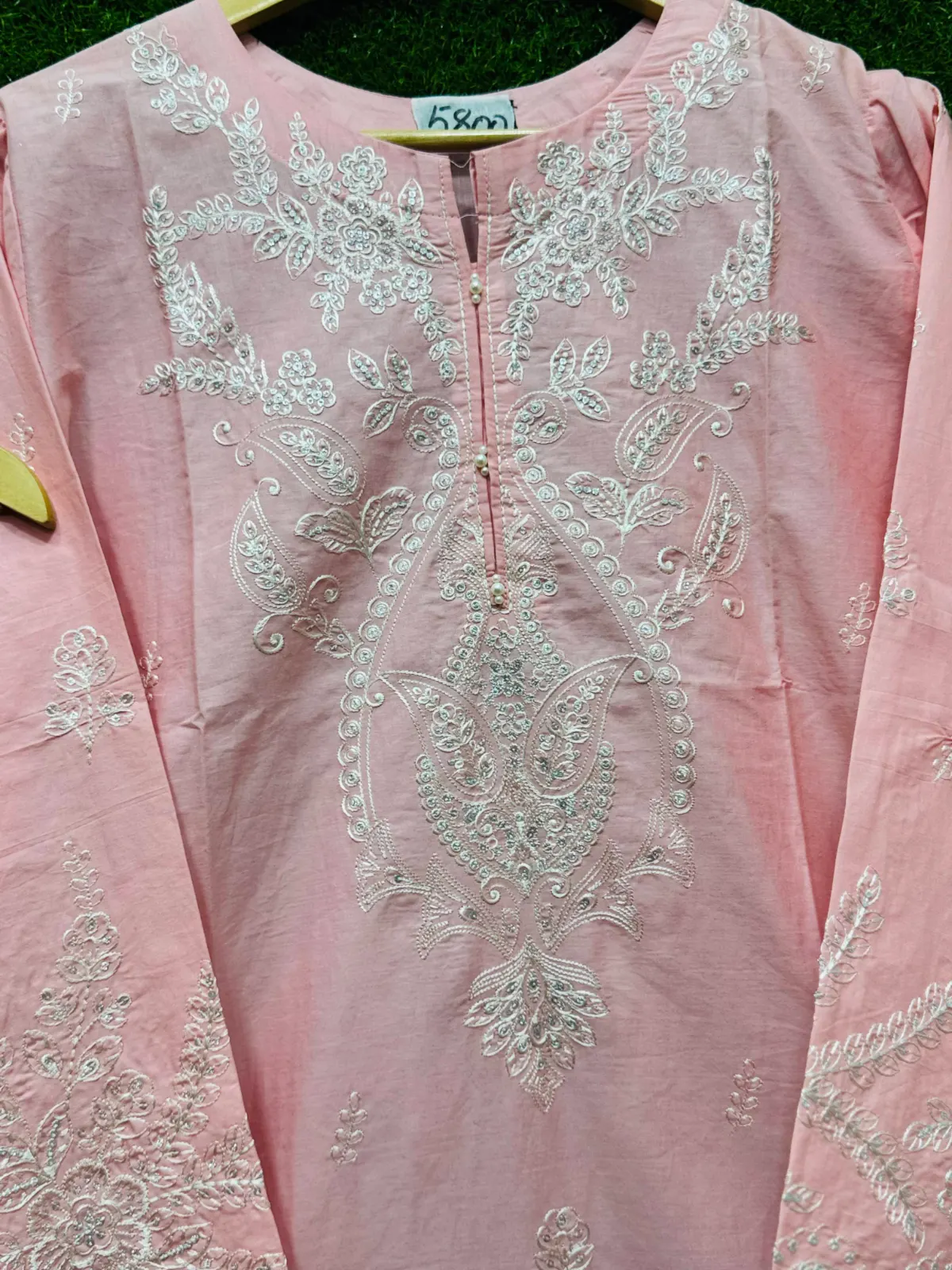 3 PC Embroidered Lawn Fabric 3