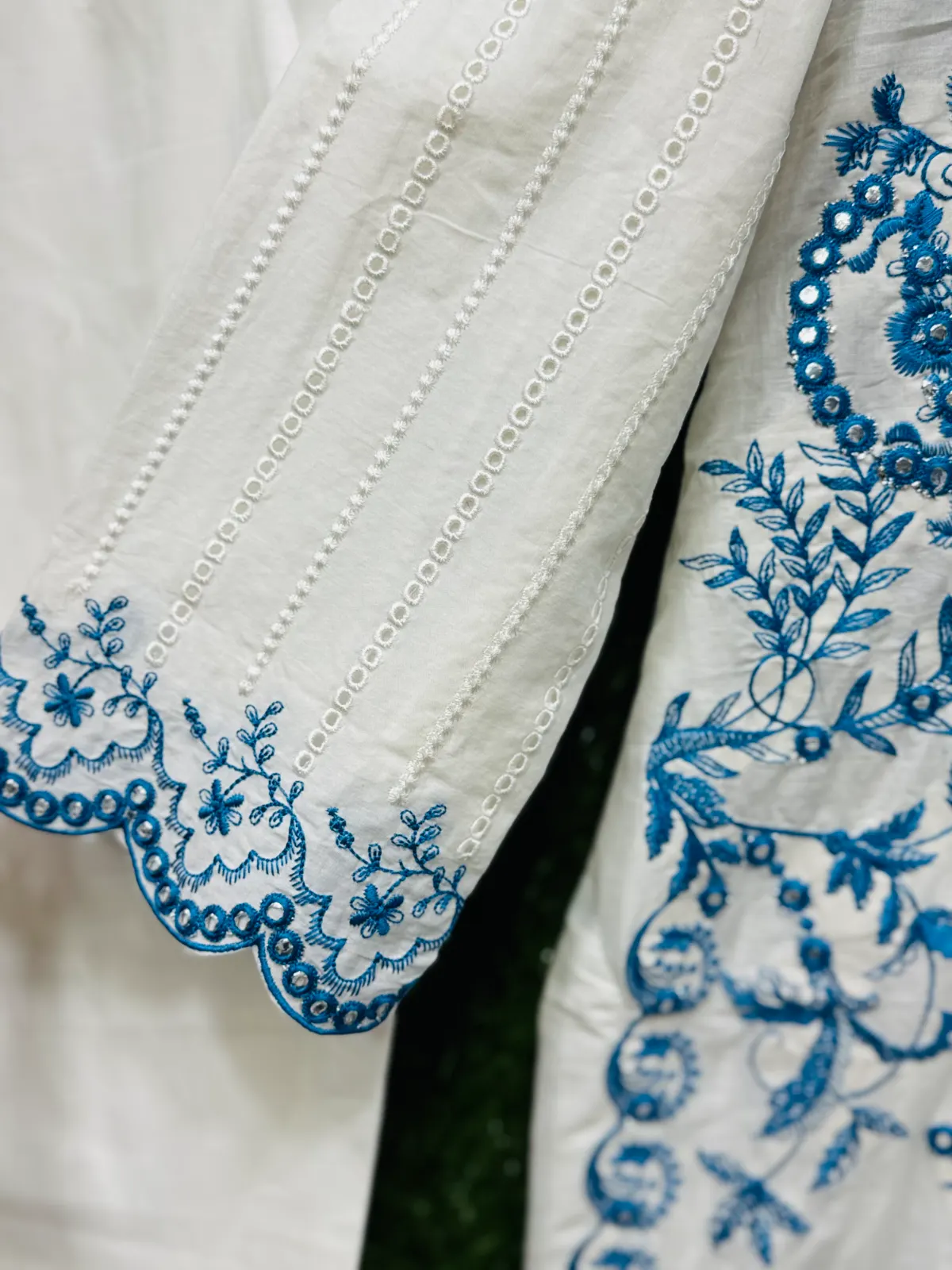 3 PC Embroidery Lawn Fabric 3