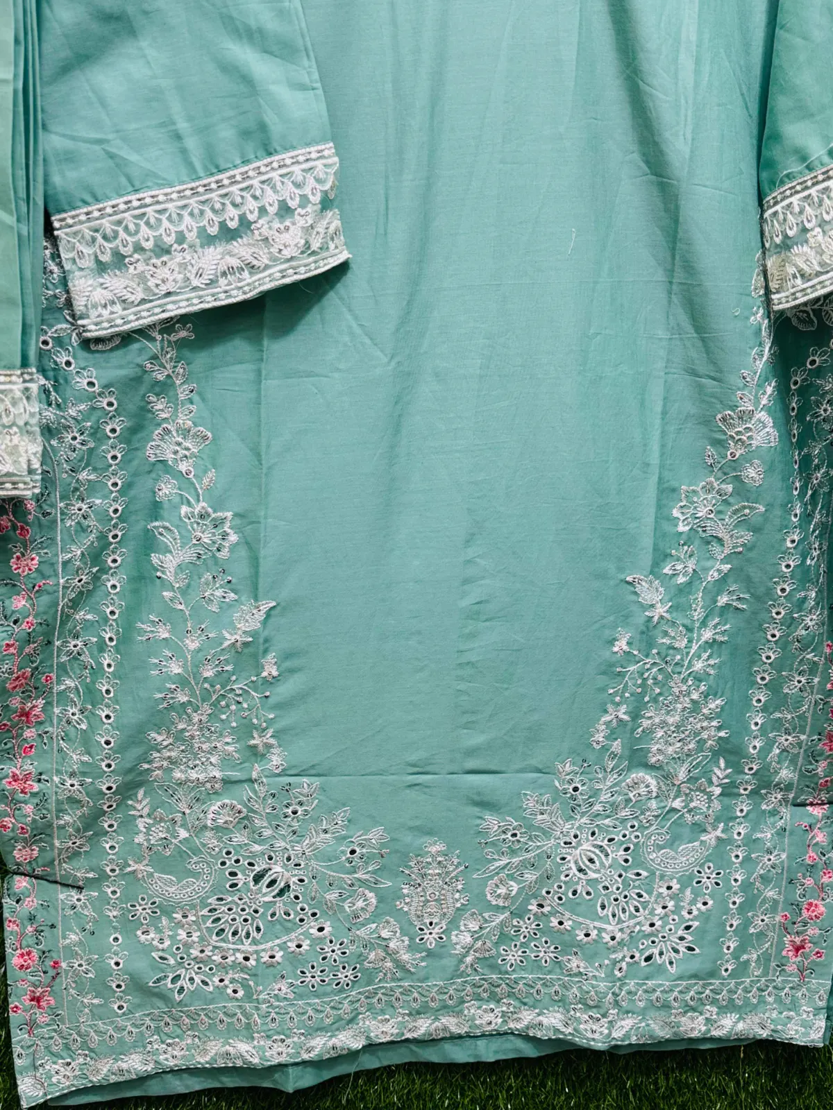 3 PC Embroidery Lawn Fabric 5