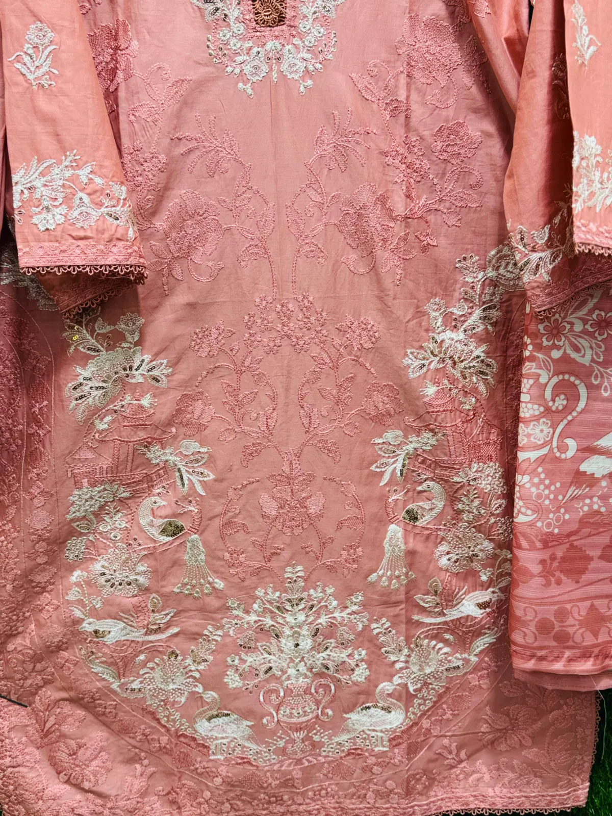 3 PC Embroidered Lawn Fabric 2