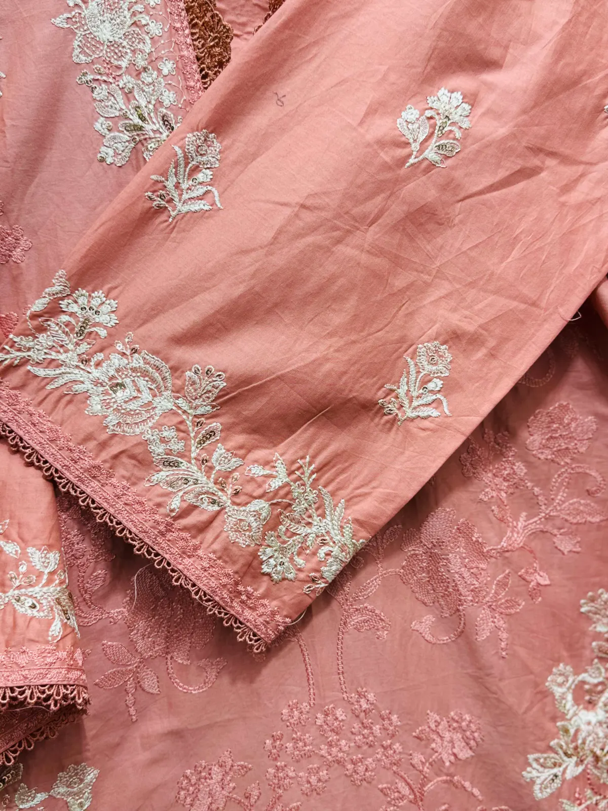 3 PC Embroidered Lawn Fabric 3