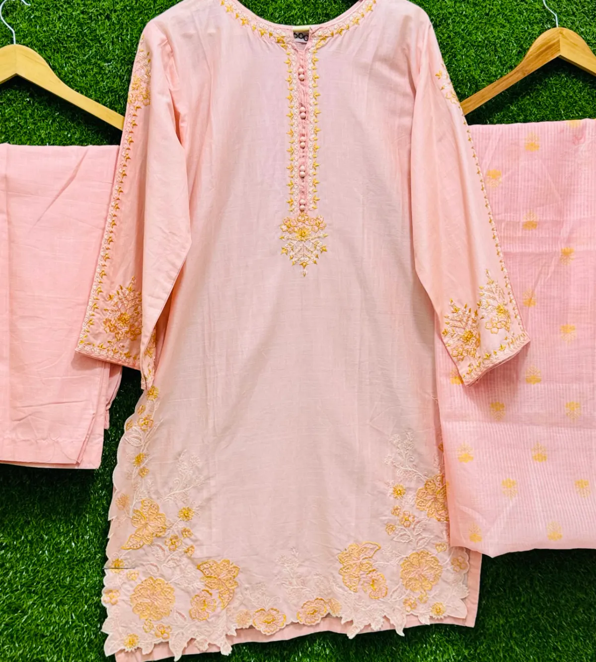 3 PC Embroidered Lawn Fabric