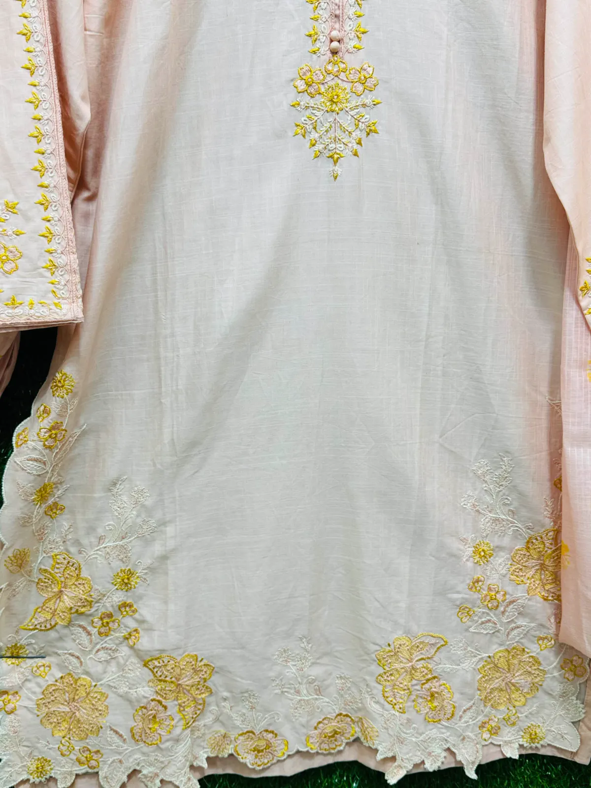 3 PC Embroidered Lawn Fabric 3