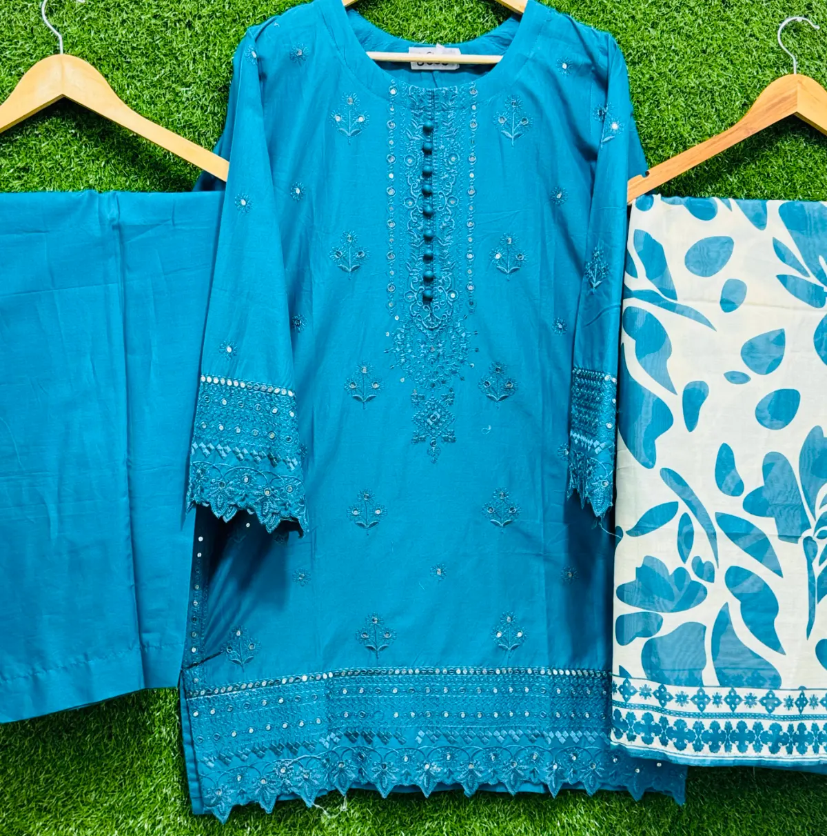3 PC Embroidery Lawn Fabric