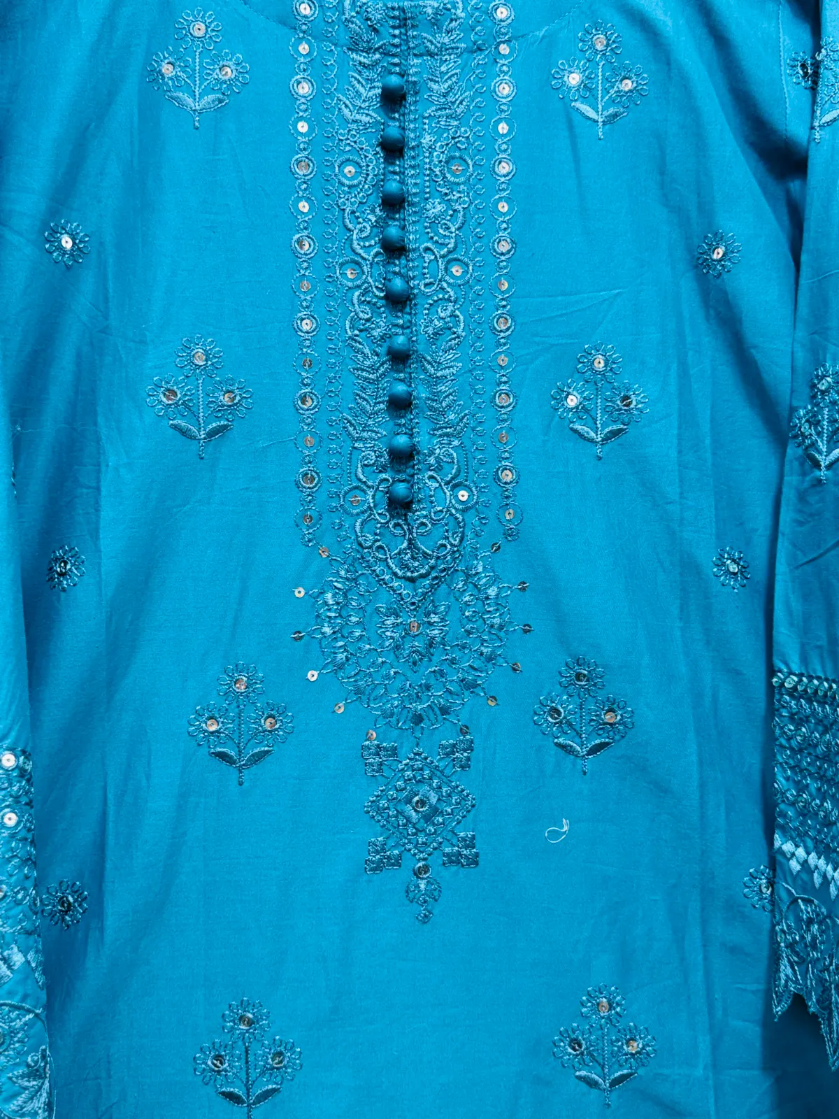 3 PC Embroidery Lawn Fabric 2