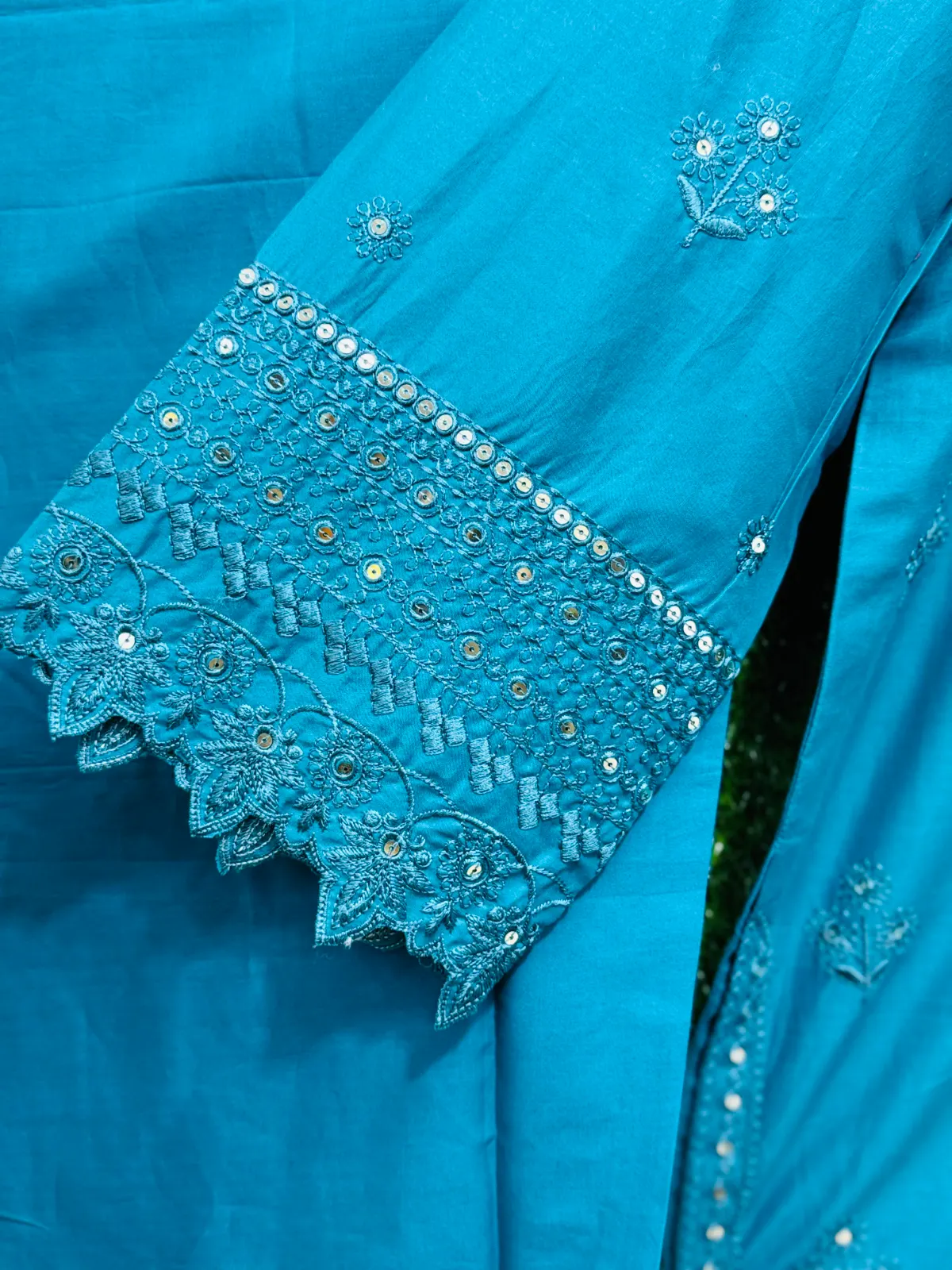 3 PC Embroidery Lawn Fabric 3