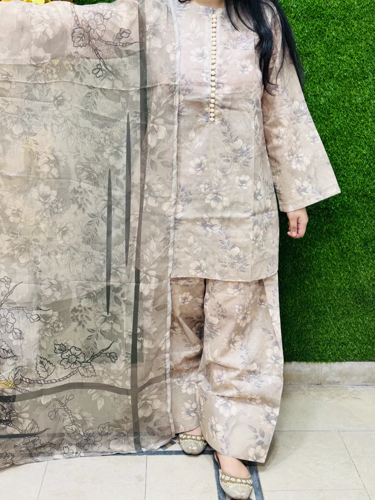 3 PC Printed Lawn Fabric