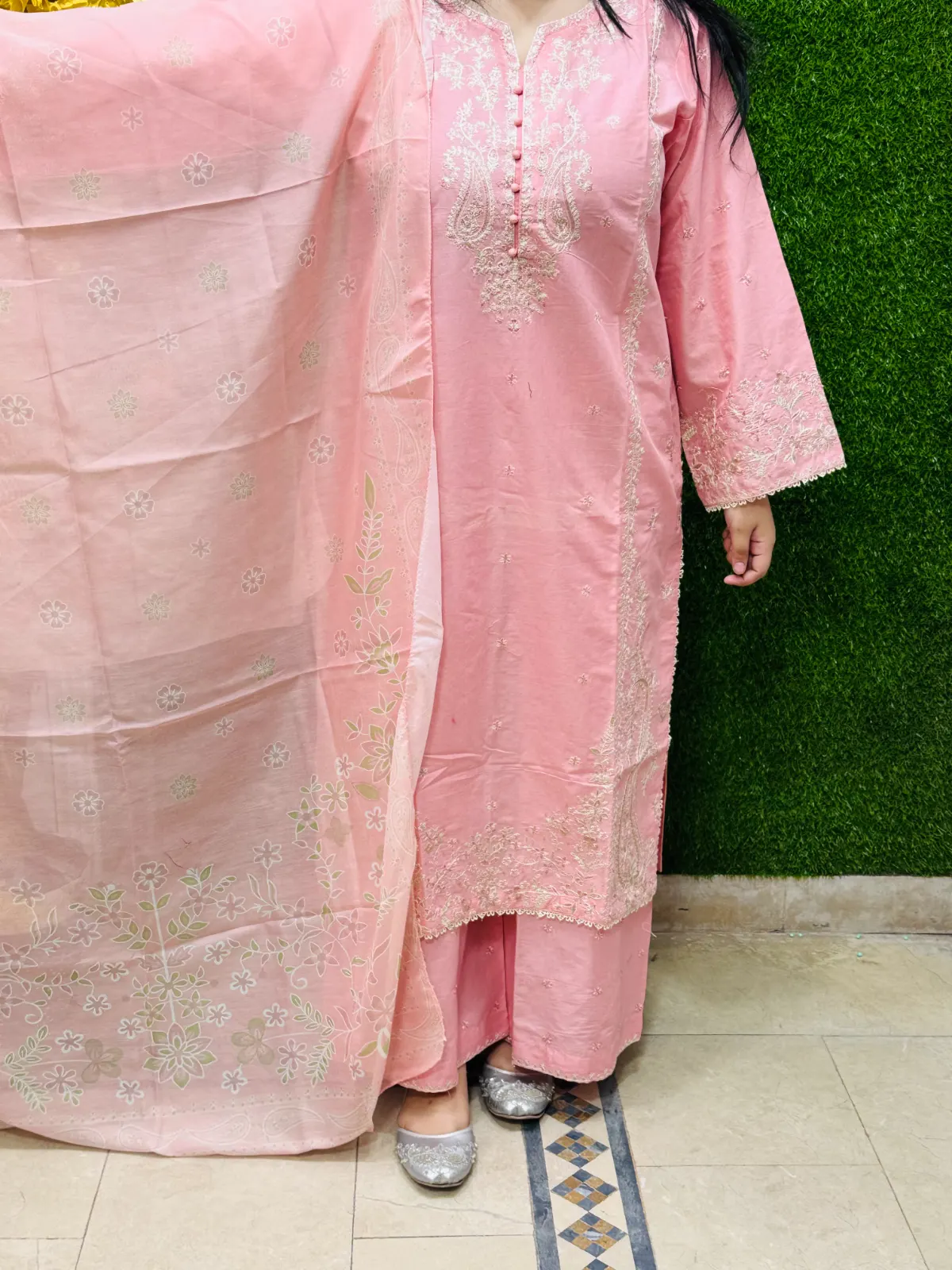 3 PC Embroidered Lawn Fabric