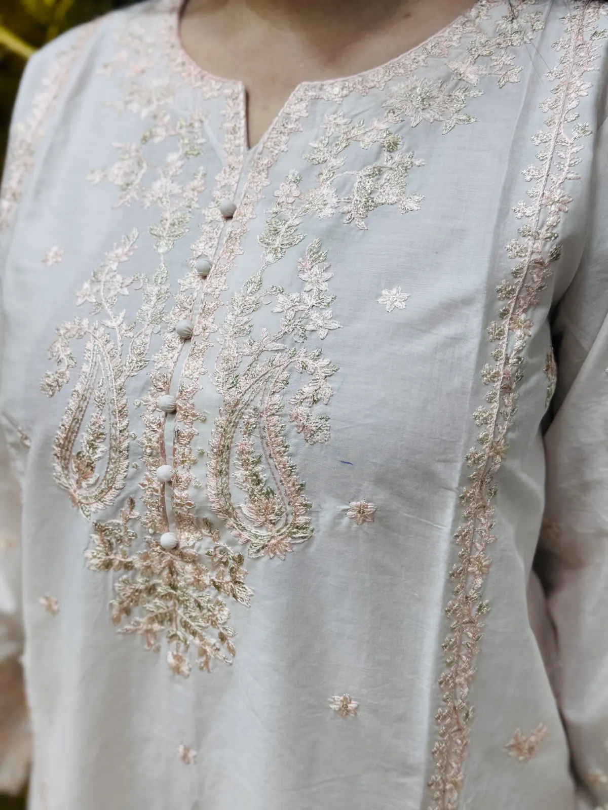3 PC Embroidered Lawn Fabric 3