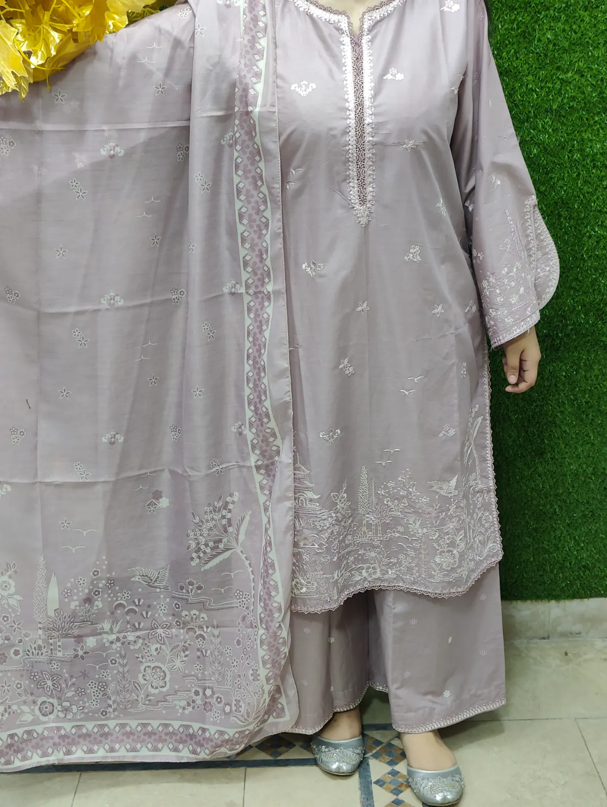 3 PC Embroidered Lawn Fabric