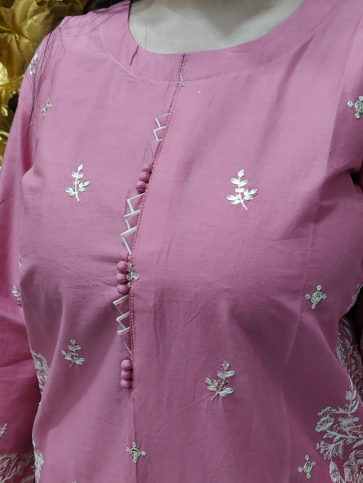3 PC Embroidered Lawn Fabric 3