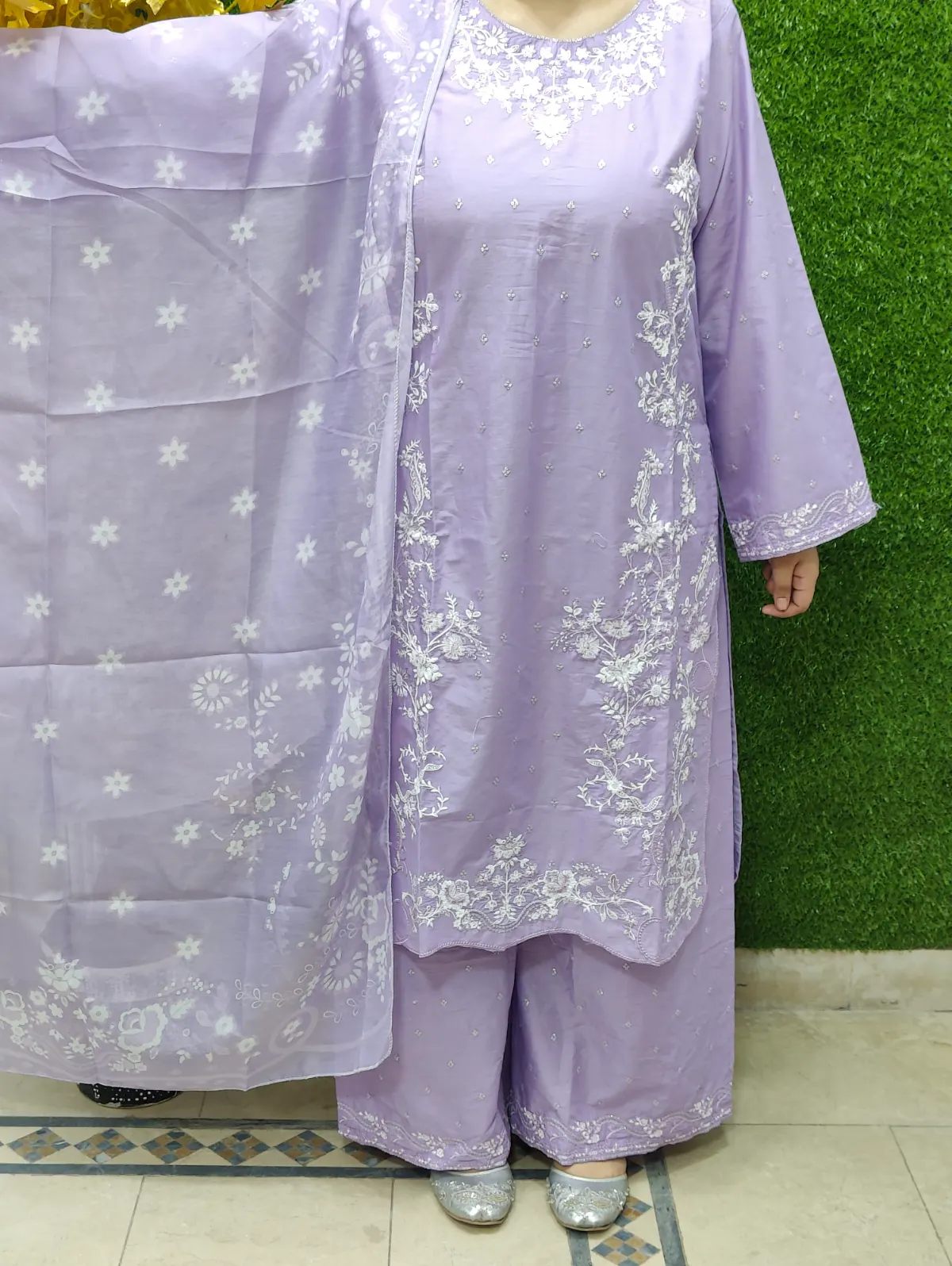 3 PC Embroidered Lawn Fabric