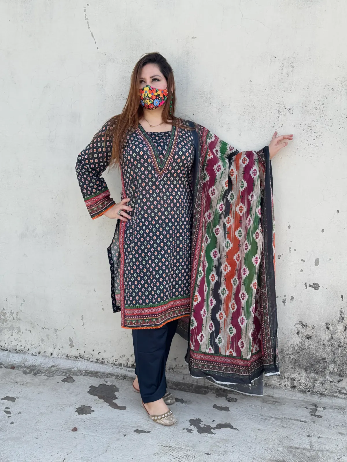 3 pc Printed Lawn Fabric