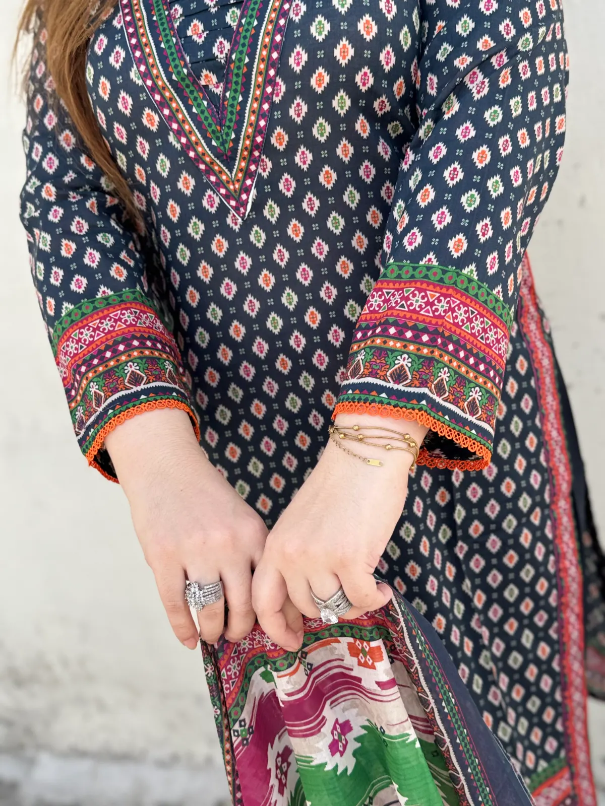 3 pc Printed Lawn Fabric 3