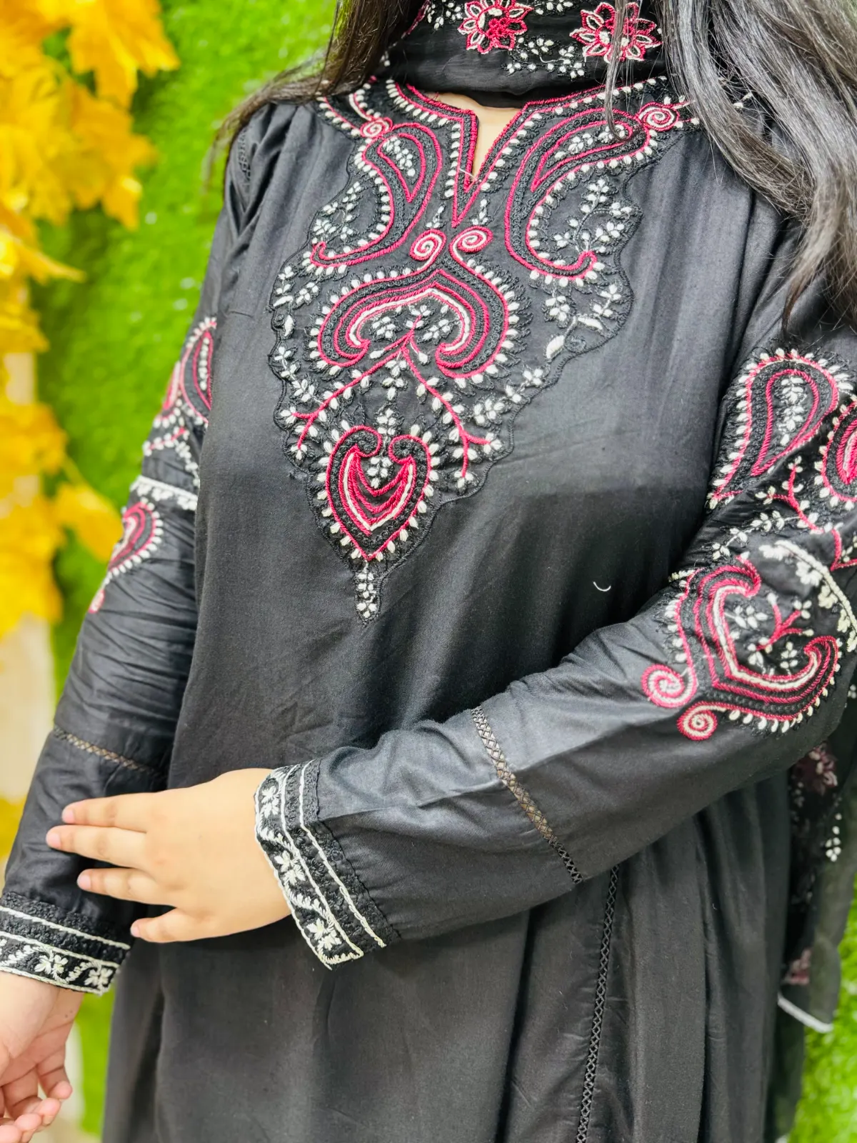 3 pc Embroidery Lawn Fabric 7