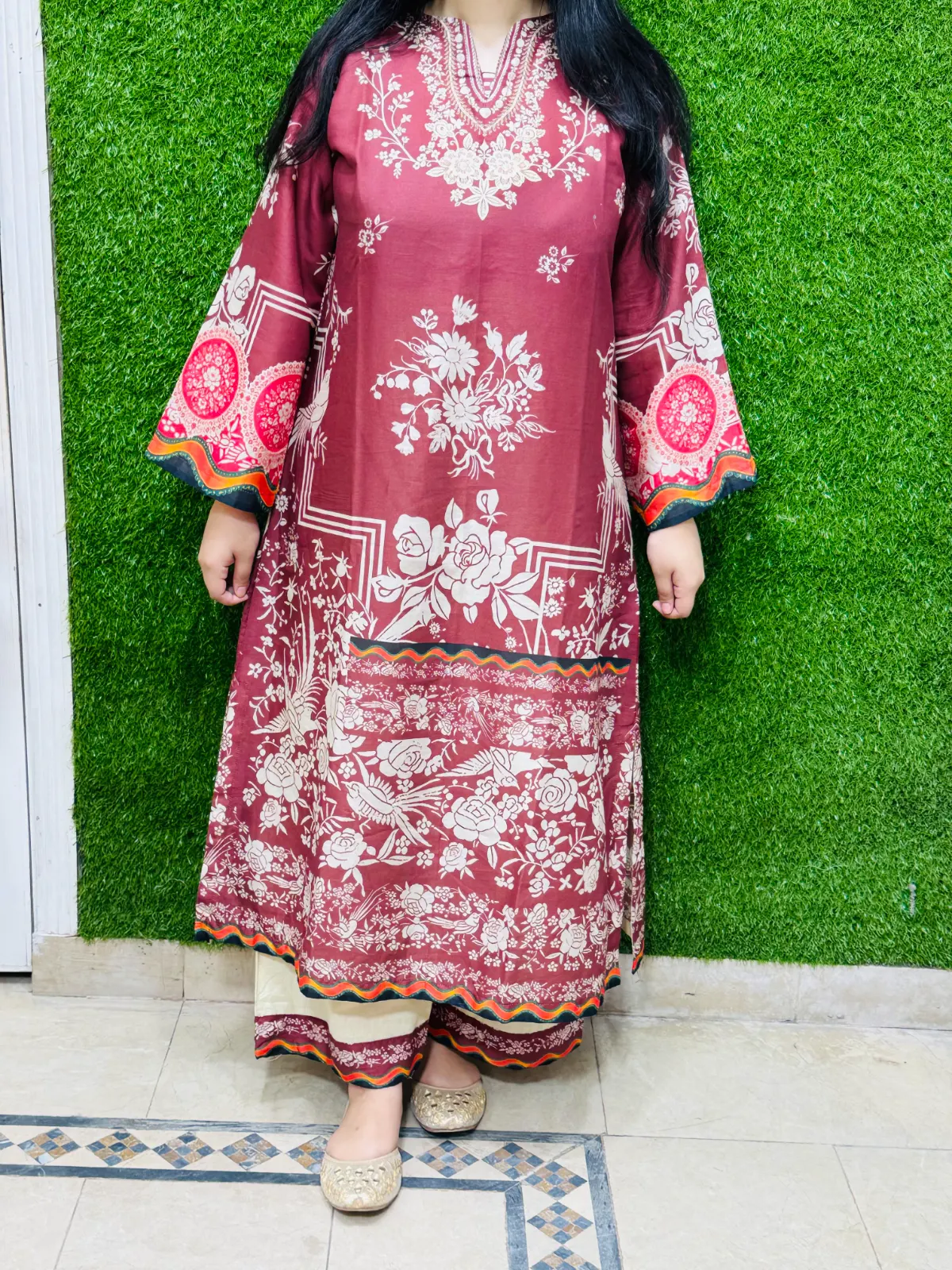 2 pc Printed Lawn Fabric