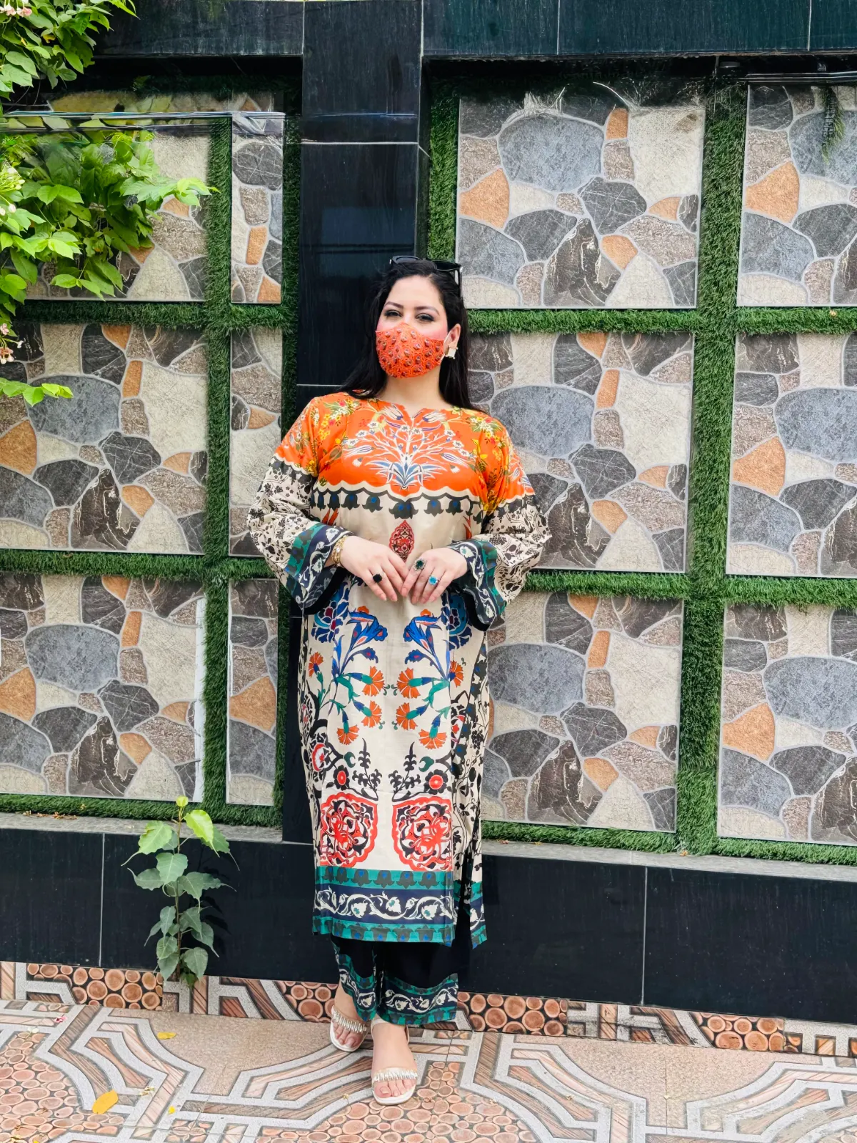 2 pc Printed Lawn Fabric