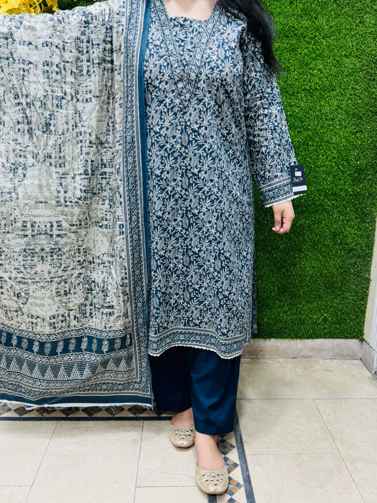 3 pc Printed Lawn Fabric