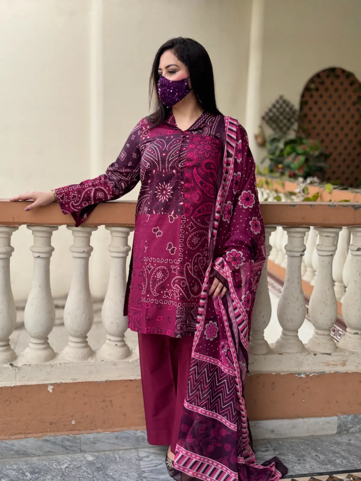 3 pc Printed Lawn Fabric