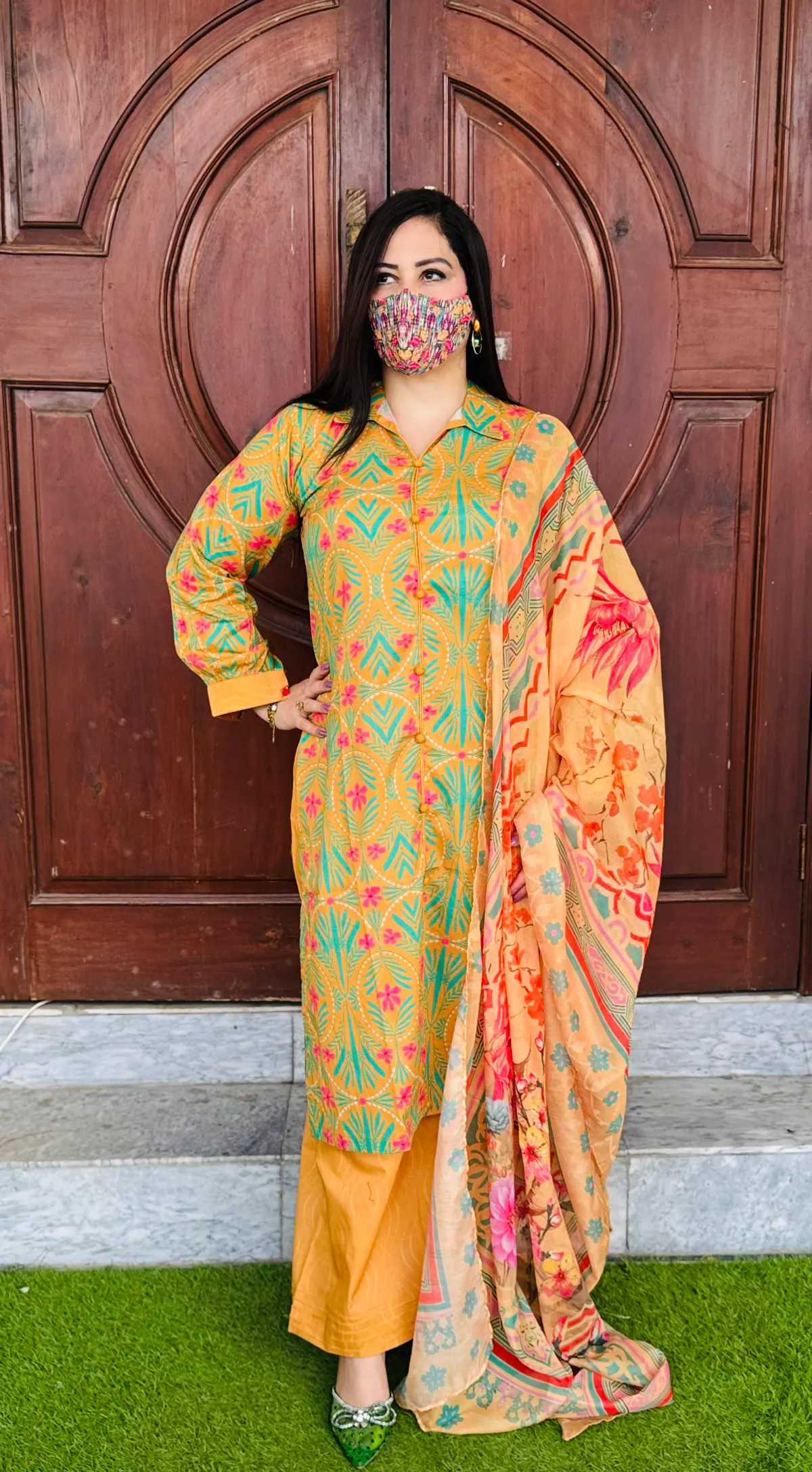3 pc Printed Lawn Fabric