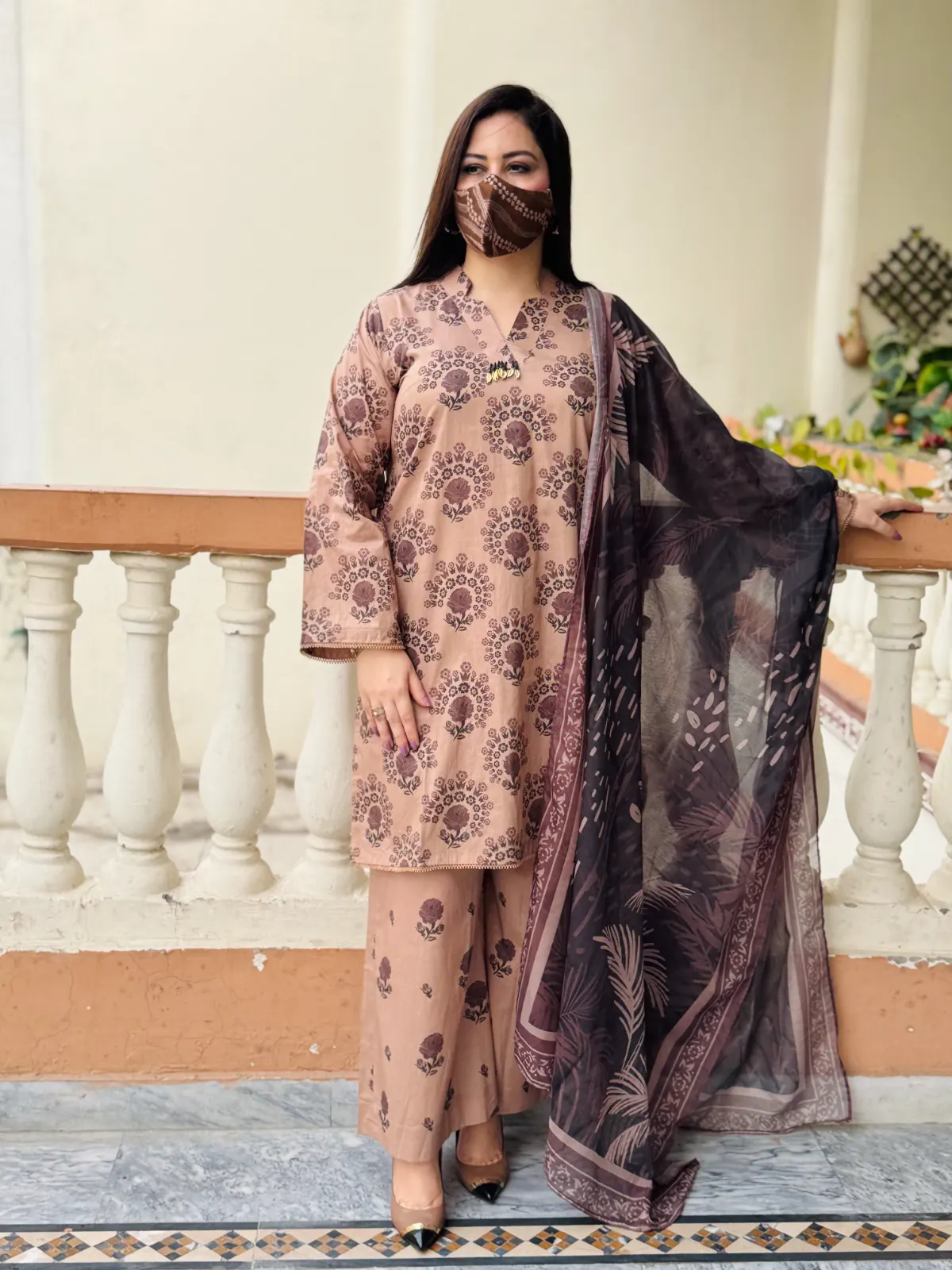 3 pc Printed Lawn Fabric