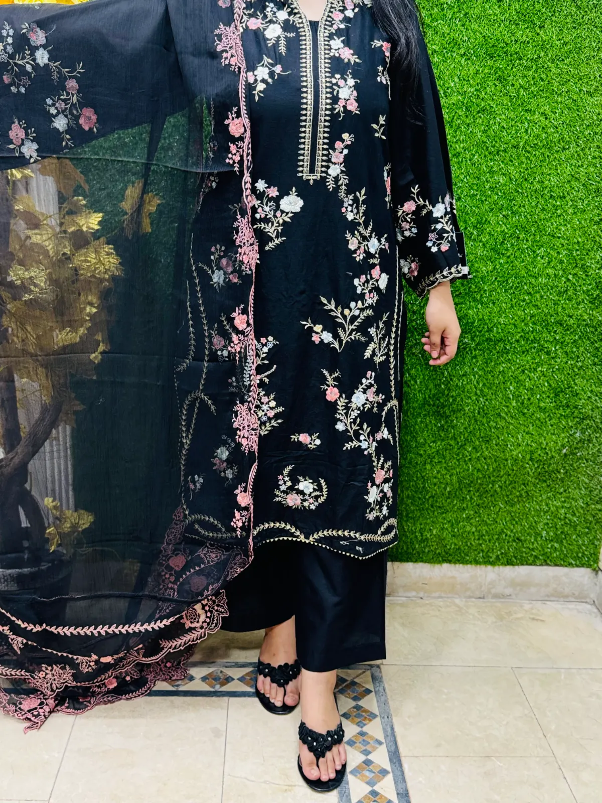 3 pc Embroidery Lawn Fabric