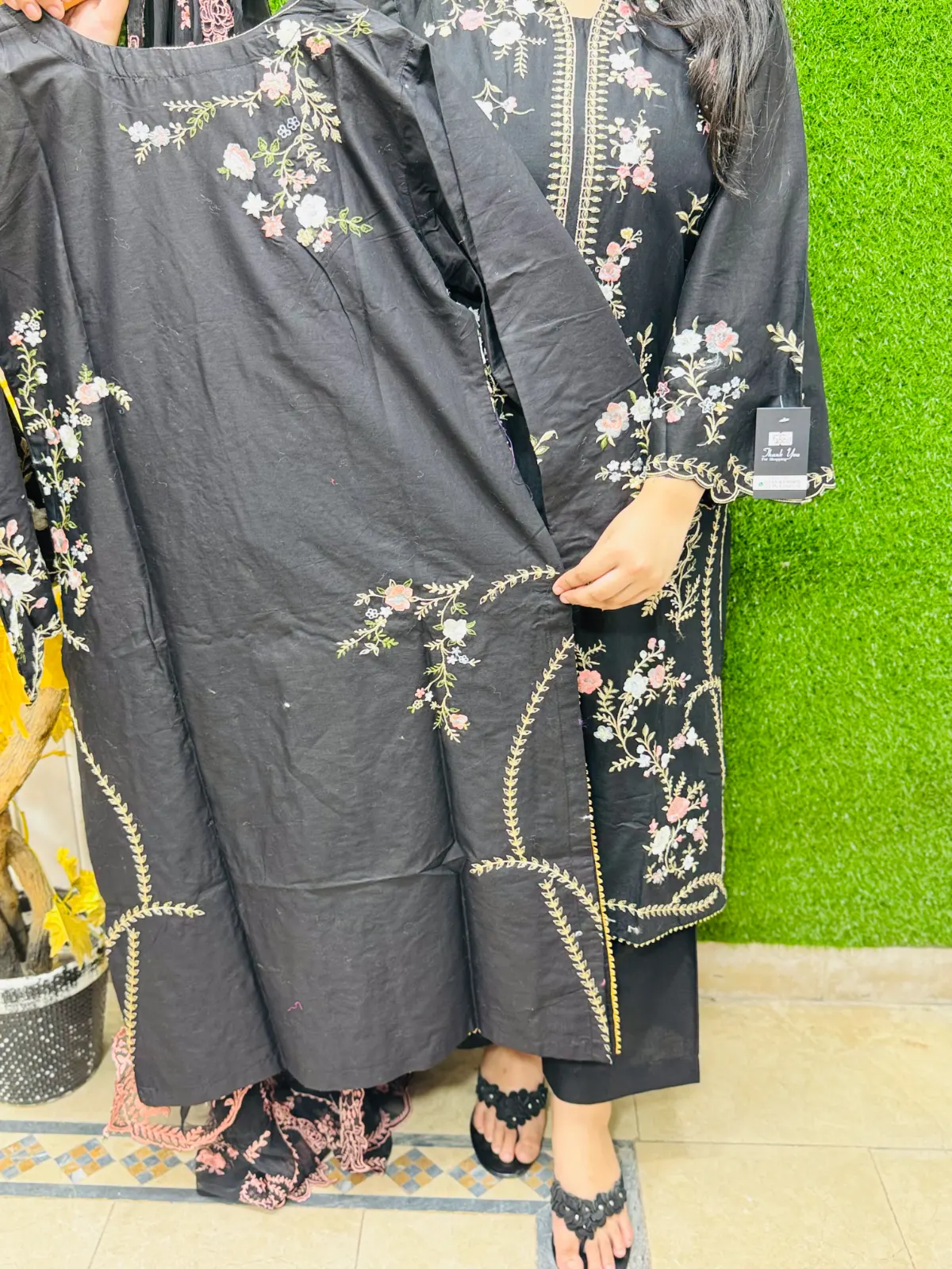 3 pc Embroidery Lawn Fabric 2