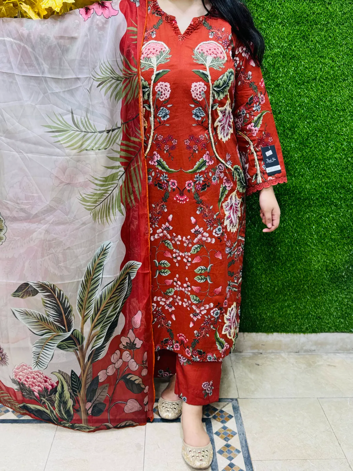 3 pc Embroidery Lawn Fabric