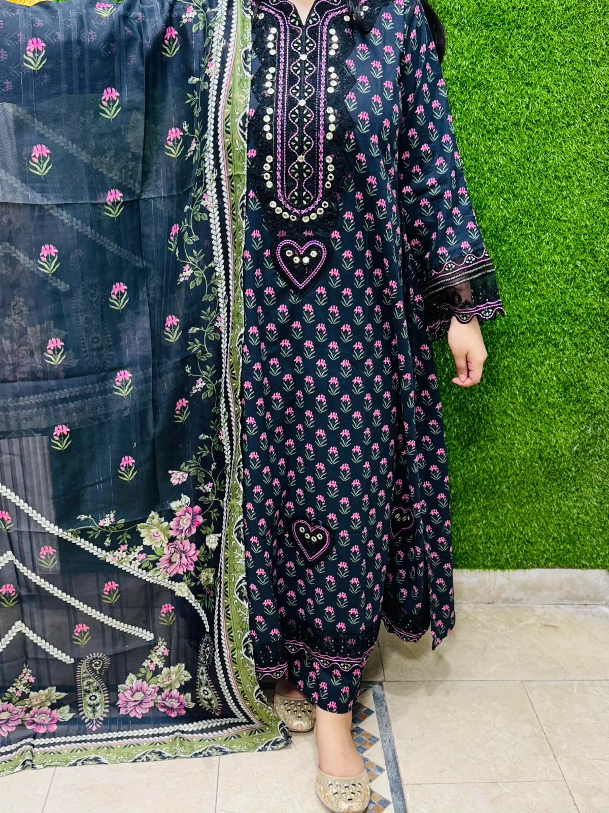 3 pc Embroidery Lawn Fabric