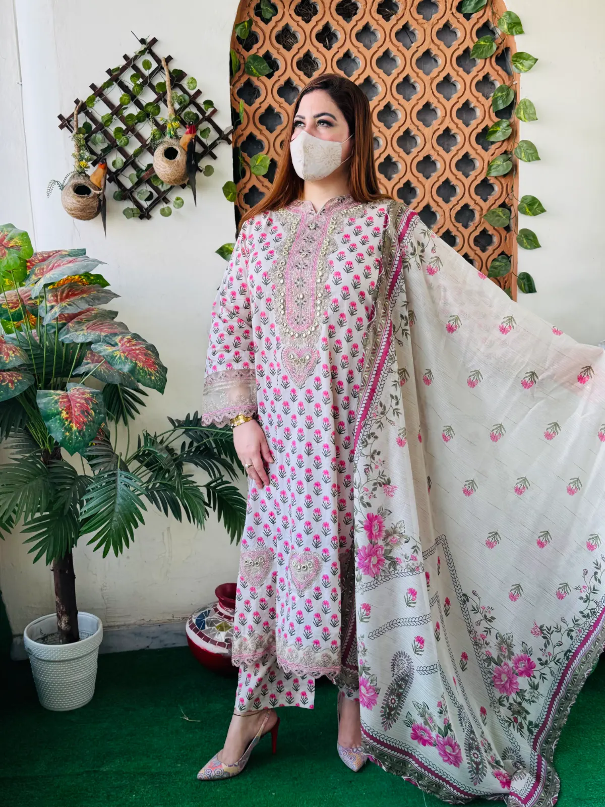 3 pc Embroidery Lawn Fabric