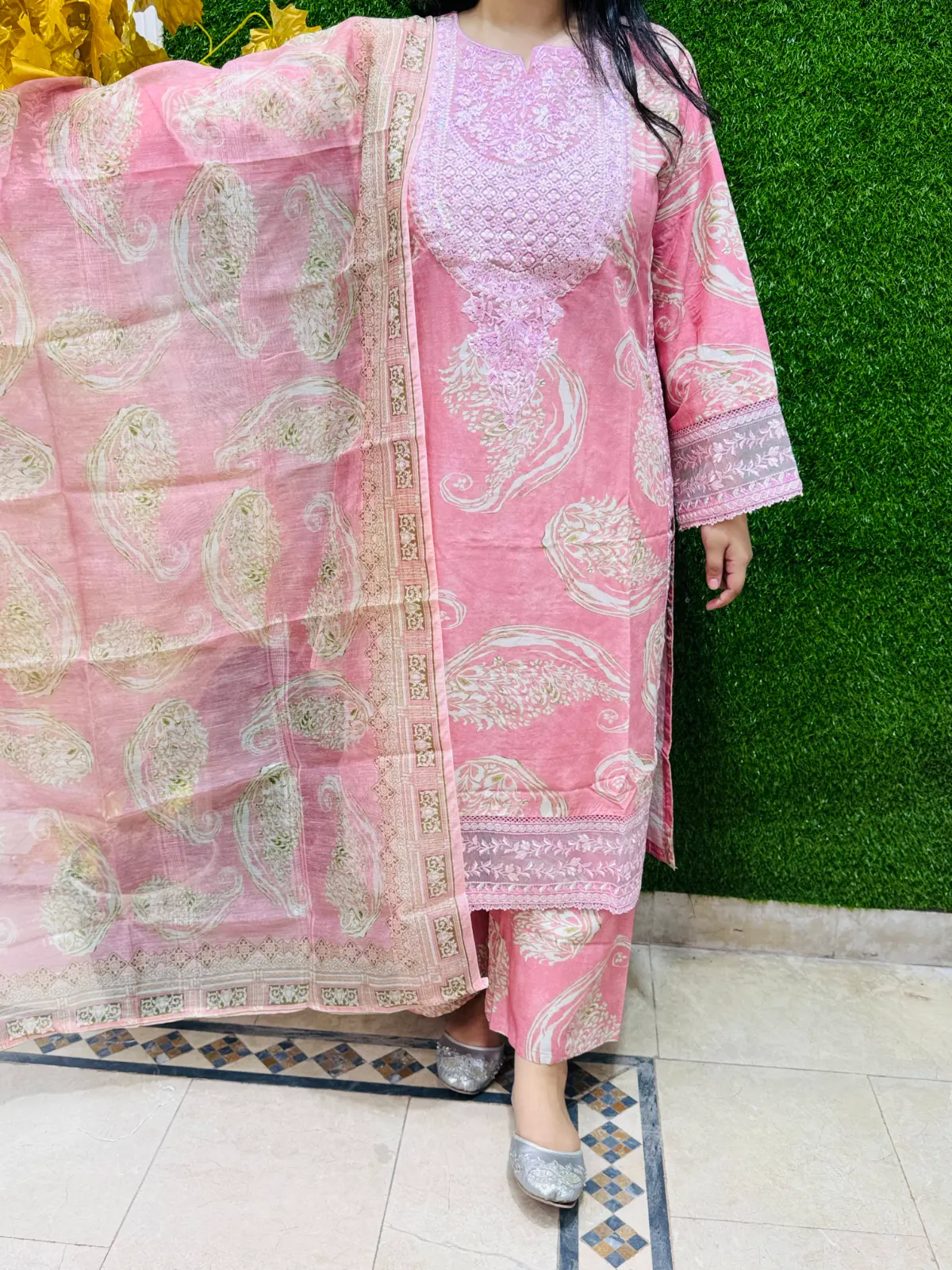 3 pc Embroidery Lawn Fabric