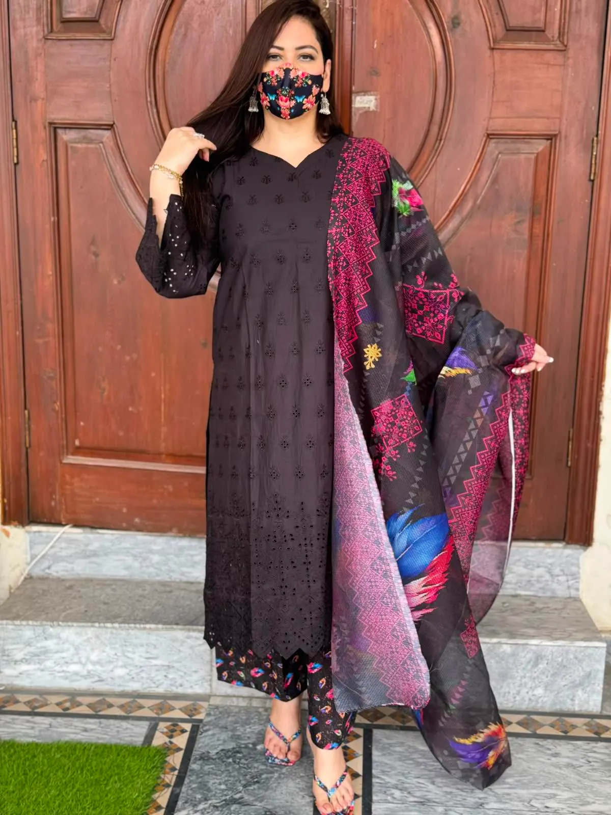 3 pc Embroidery Lawn Fabric